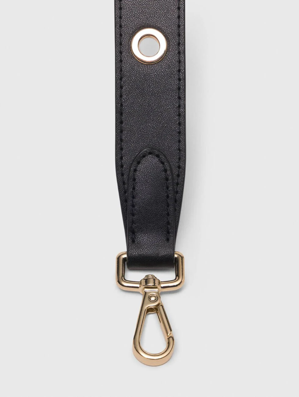 Leather strap with eyelets Black - Image 3