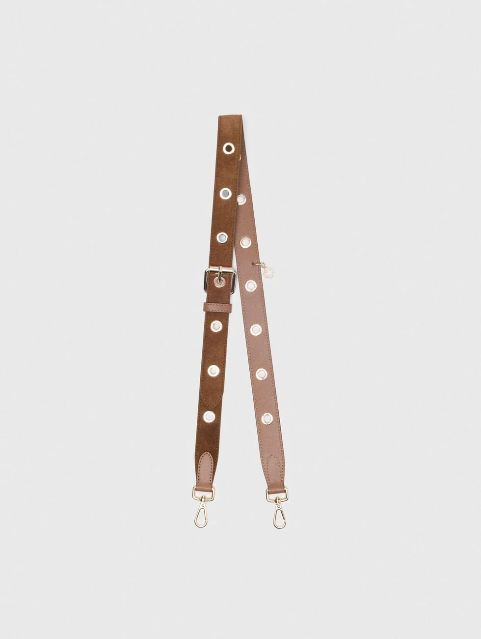 Suede shoulder strap with eyelets Camel - Image 5