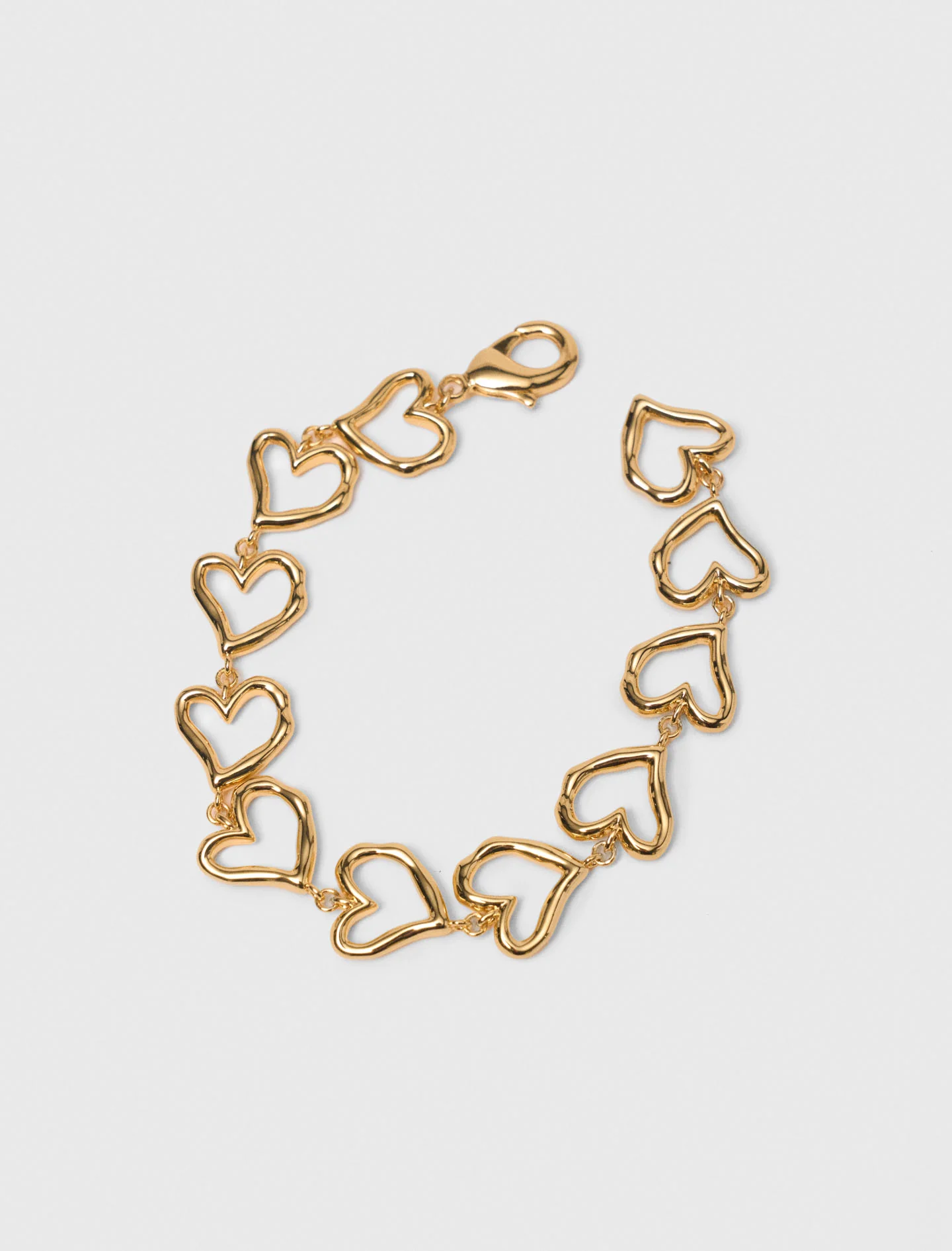 Gold-plated heart bracelet Light Gold - Image 4