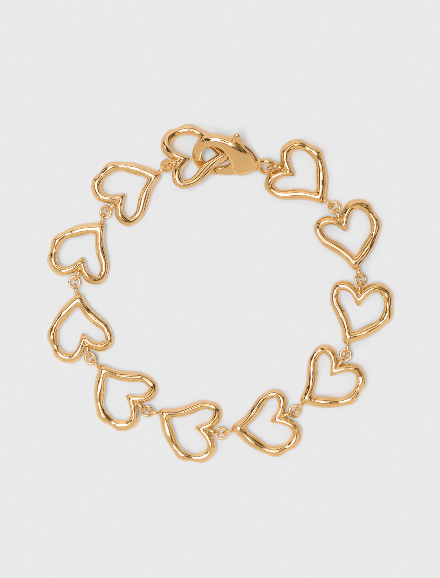 Gold-plated heart bracelet Light Gold - Image 5