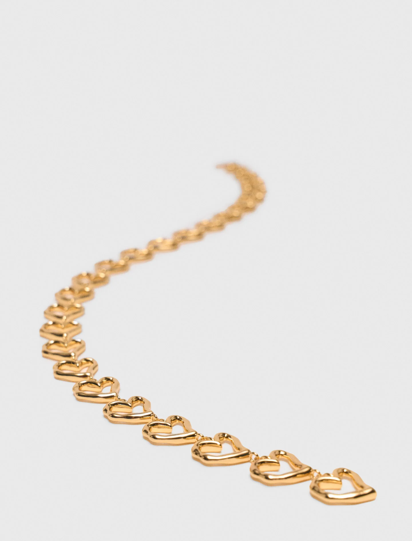 Gold-plated heart necklace Light Gold - Image 6