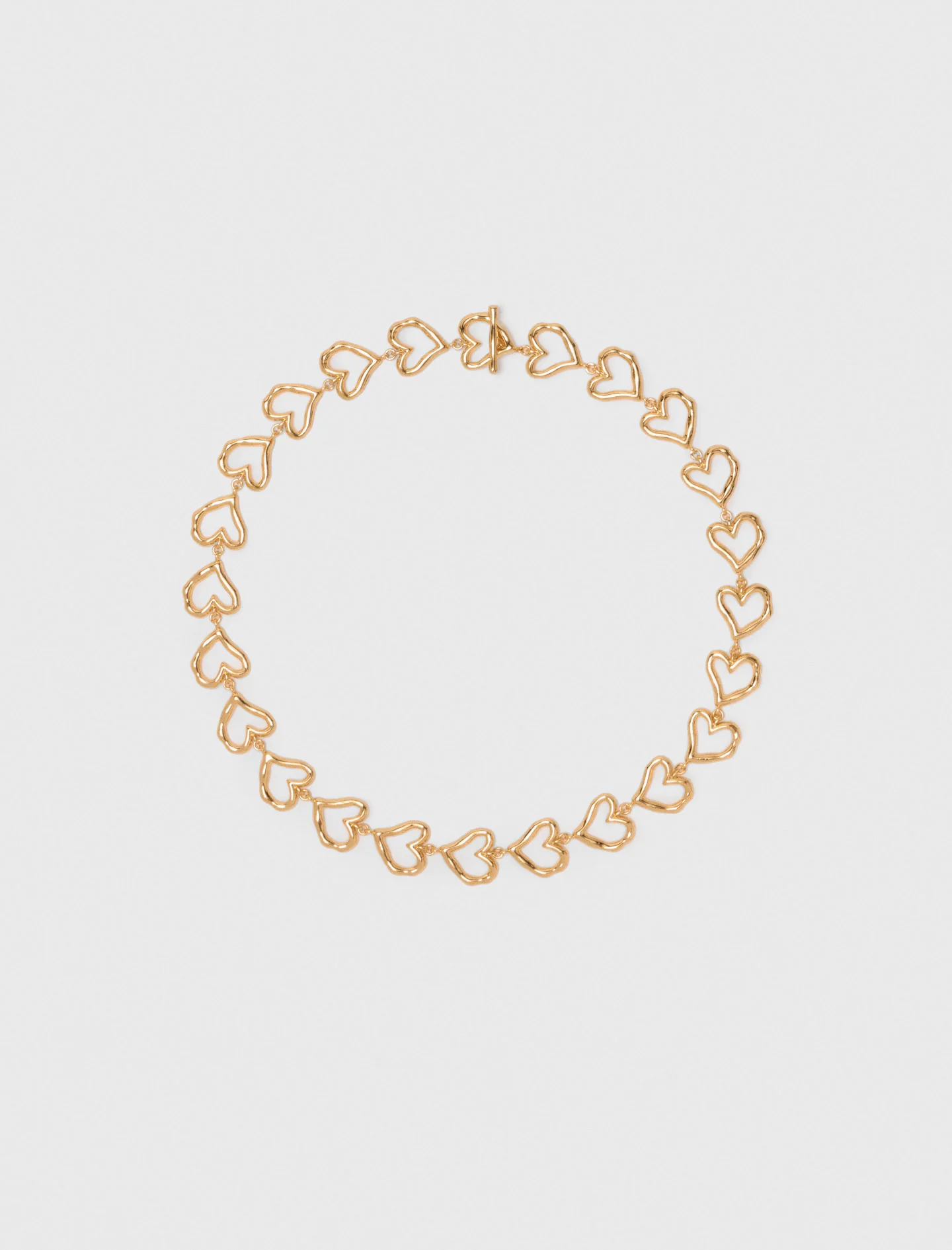 Gold-plated heart necklace Light Gold - Image 7