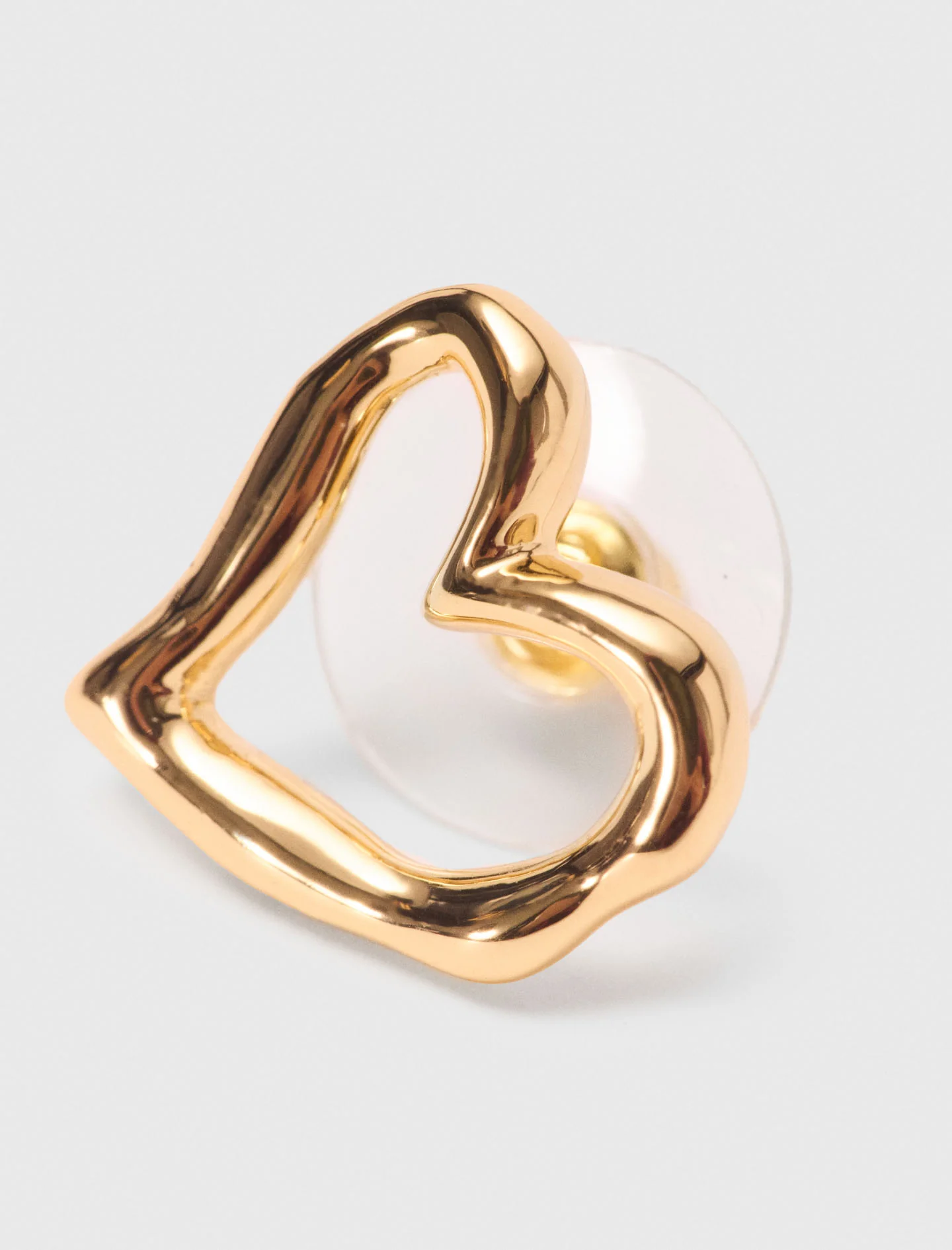 Asymmetric heart earrings Light Gold - Image 3