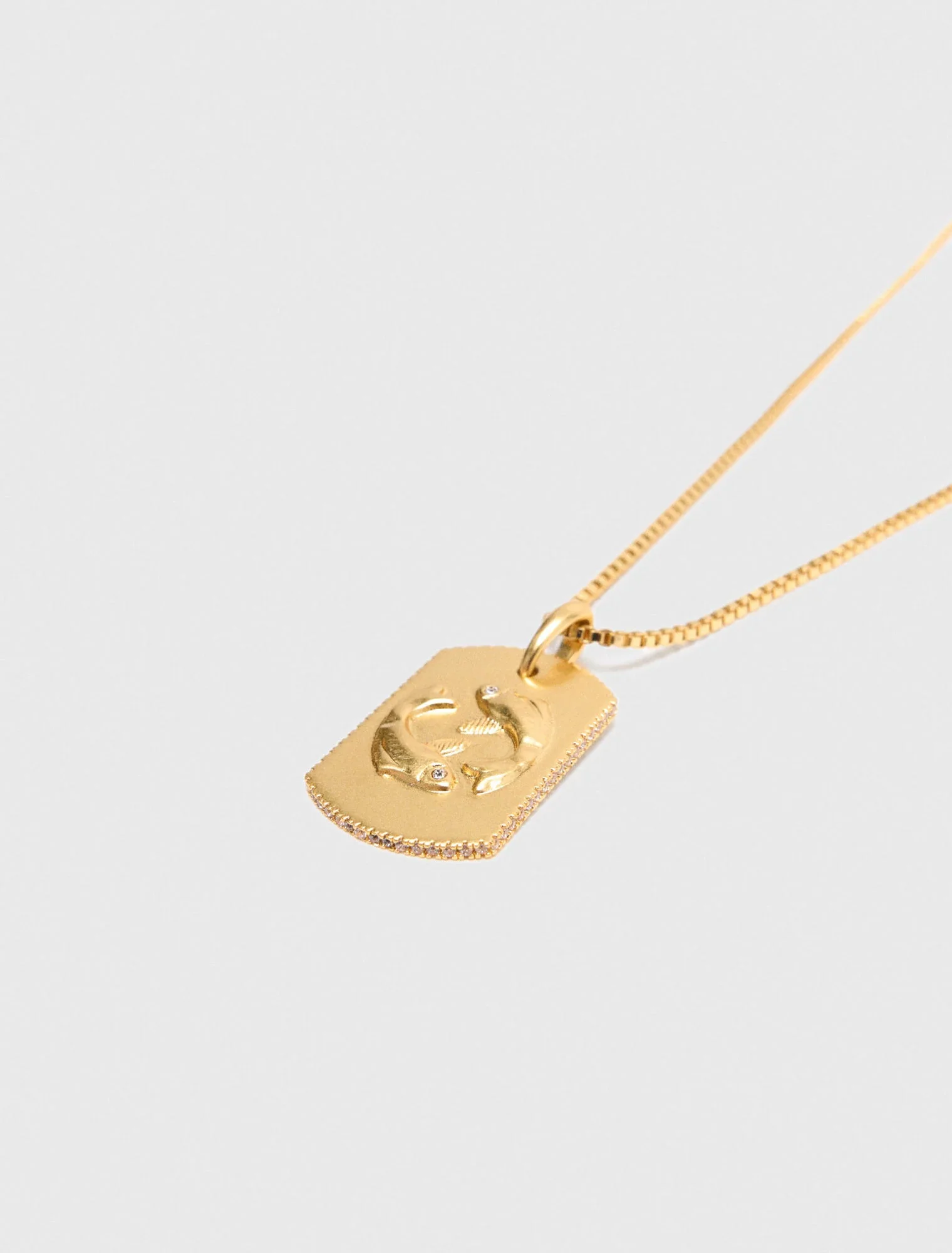 Pisces Zodiac sign plaque necklace Pisces - Image 2