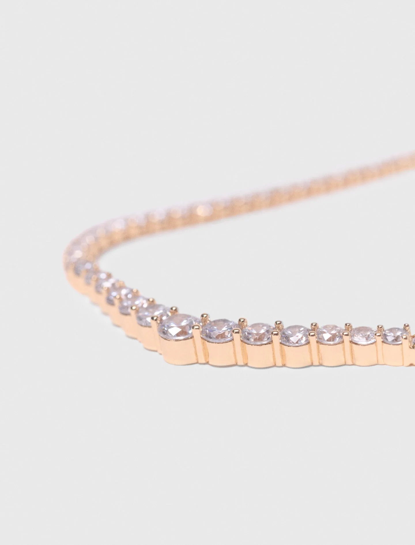Cascade Diamanté Necklace Gold - Image 4