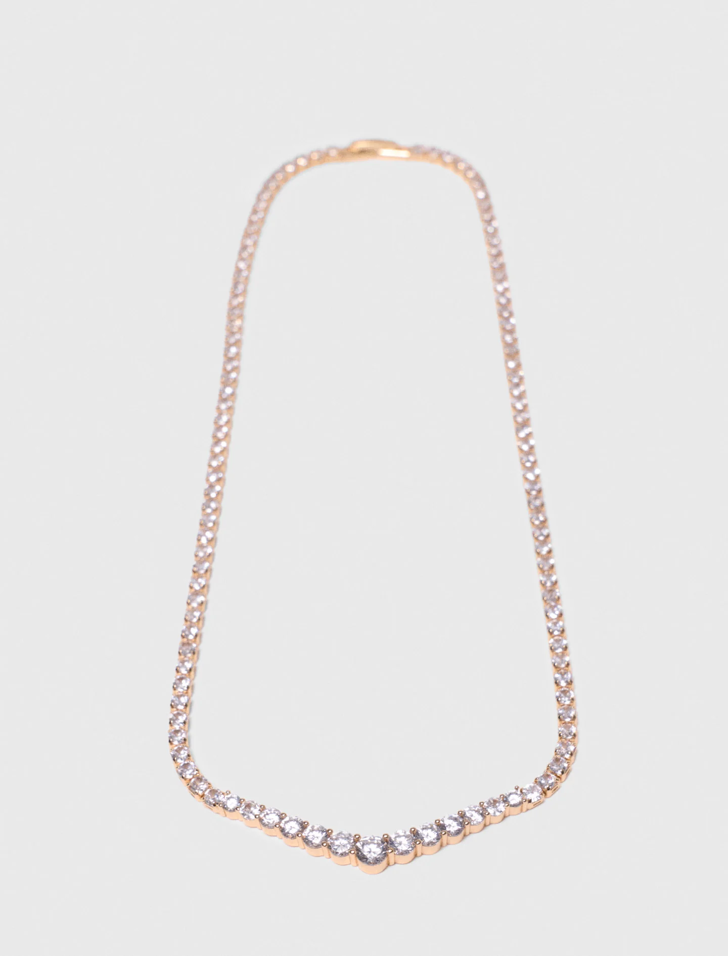 Cascade Diamanté Necklace Gold - Image 6