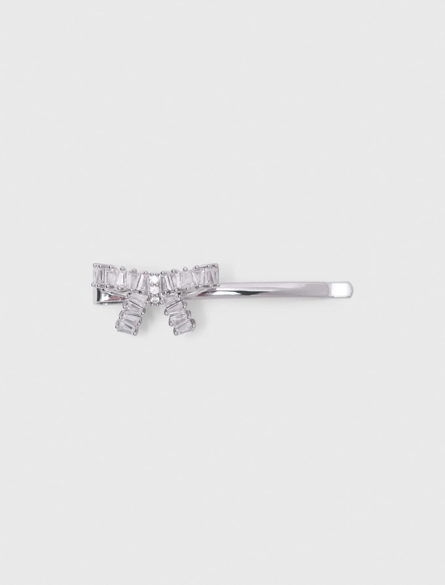 Rhinestone Bow Barrette Caramel