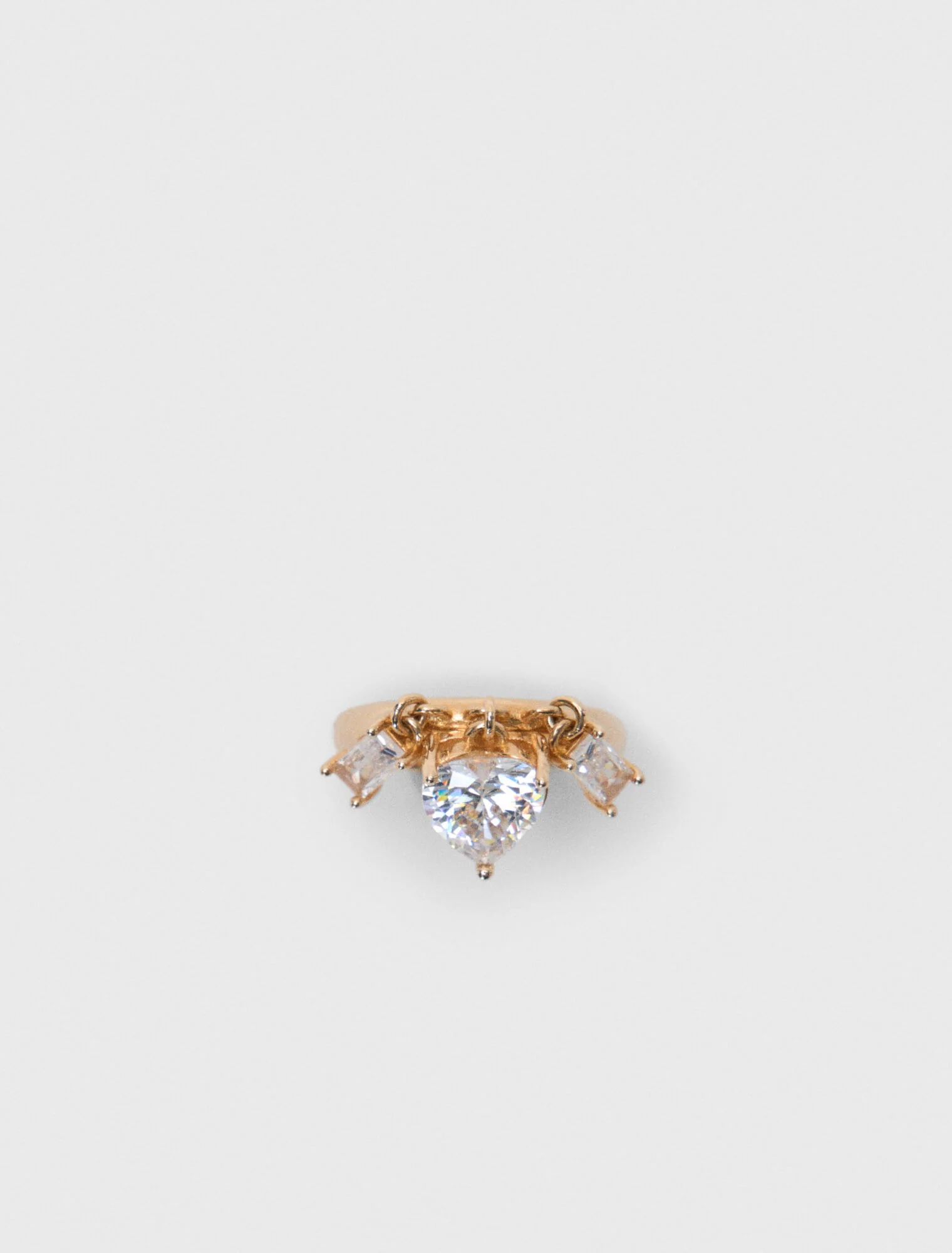Rhinestone-Jewelled Gold-Tone Ring Gold - Image 2