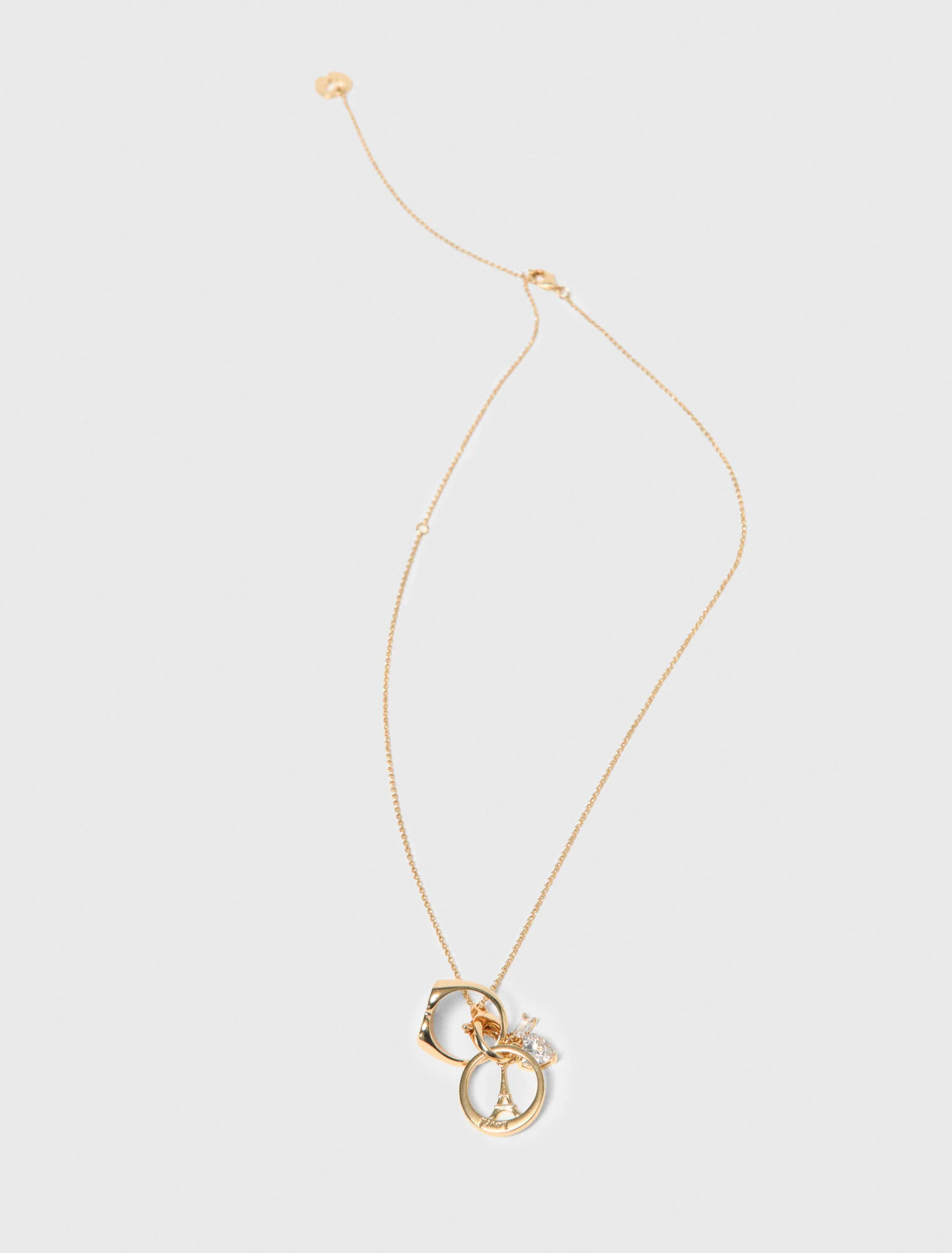 Goldtone Necklace With Ring Details Gold - Image 2