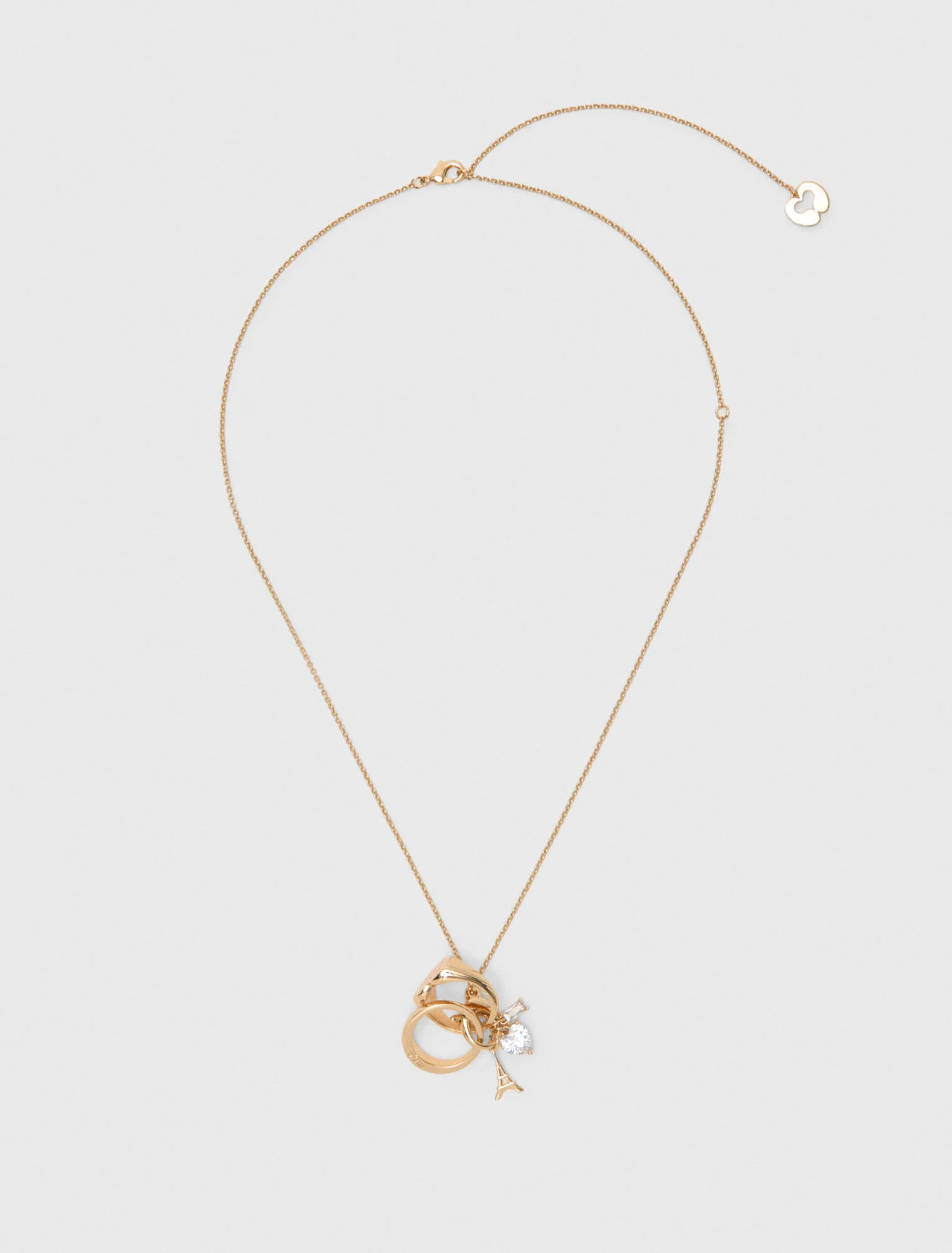 Goldtone Necklace With Ring Details Gold - Image 5