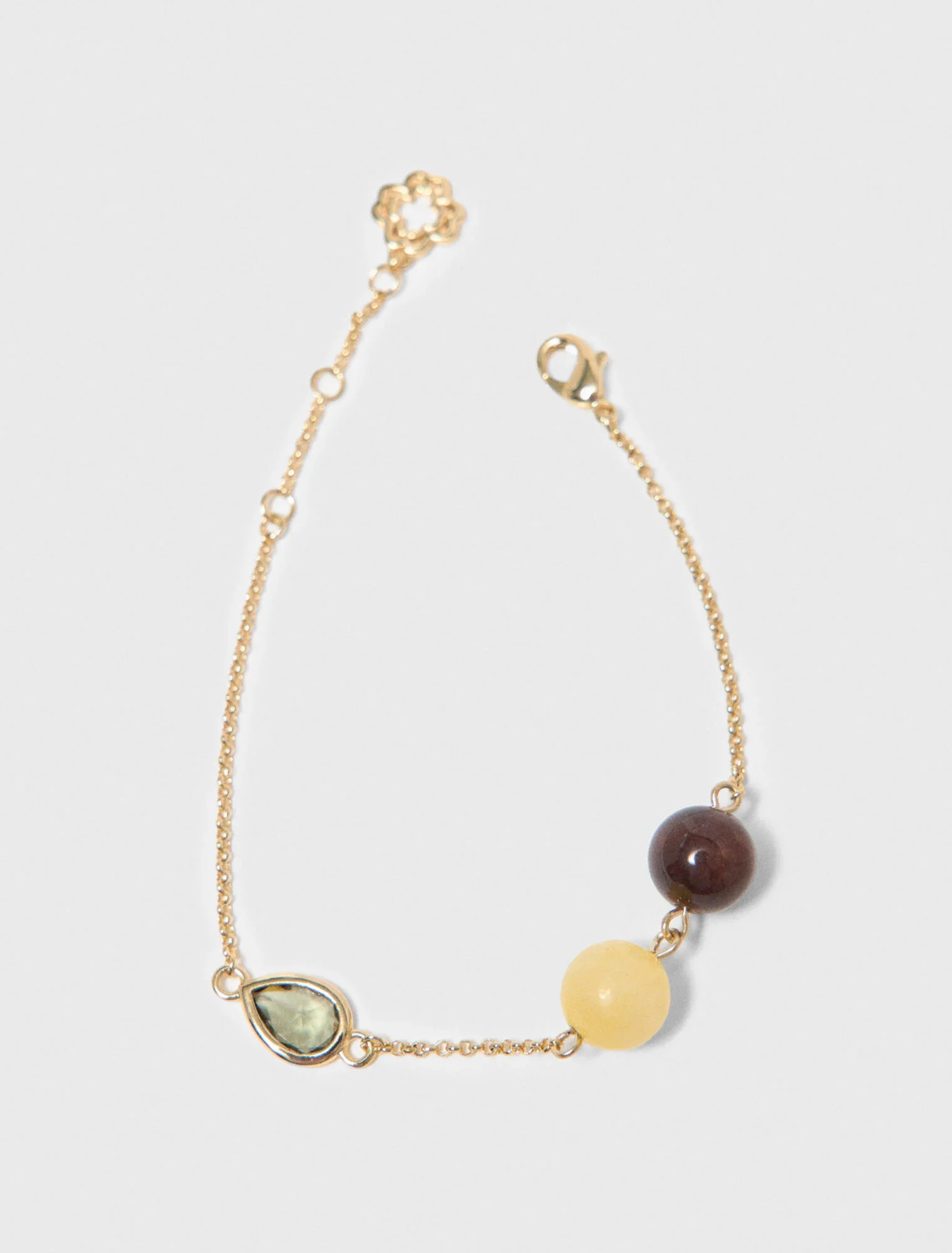 Bracelet With Pearl And Rhinestone Gold - Image 3