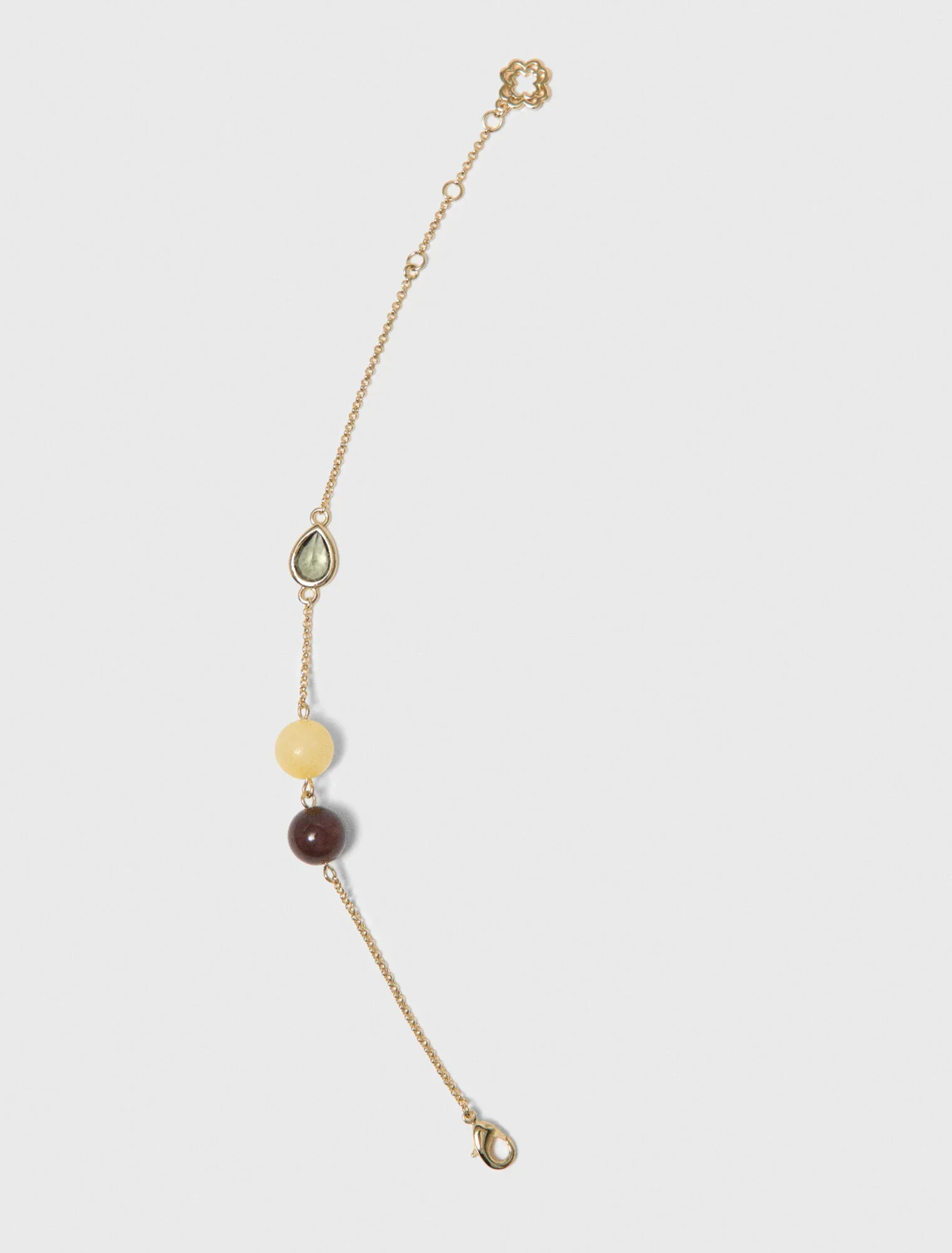 Bracelet With Pearl And Rhinestone Gold - Image 4