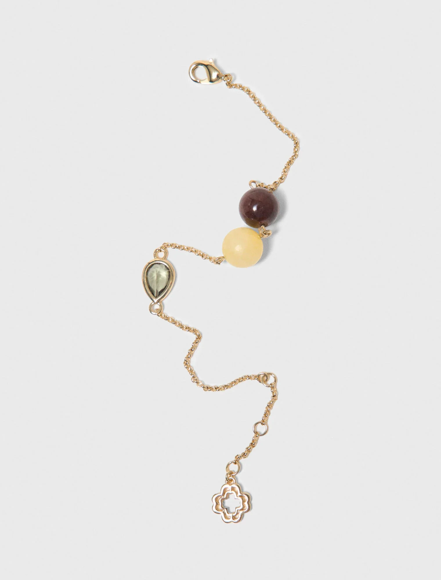 Bracelet With Pearl And Rhinestone Gold - Image 5