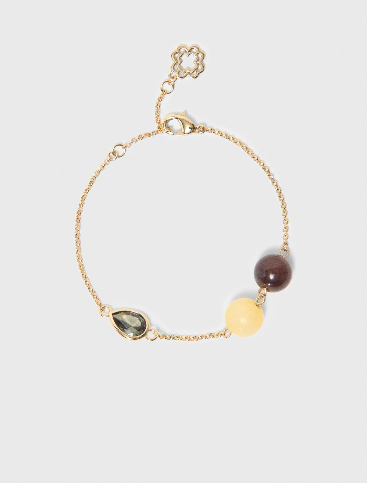 Bracelet With Pearl And Rhinestone Gold - Image 7