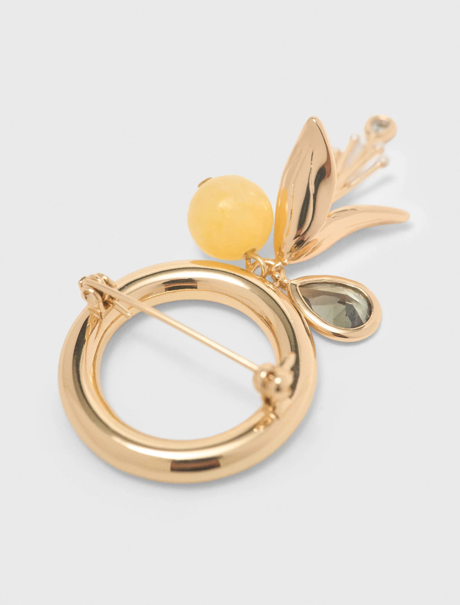 Ring Brooch With Detail Gold - Image 4