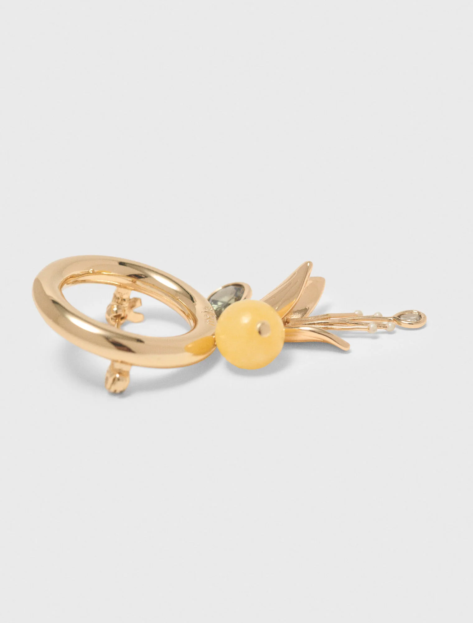 Ring Brooch With Detail Gold - Image 6