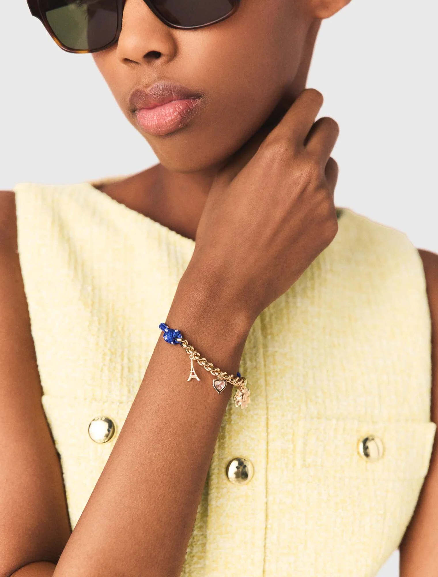 Marine Cord Chain Bracelet Gold - Image 2