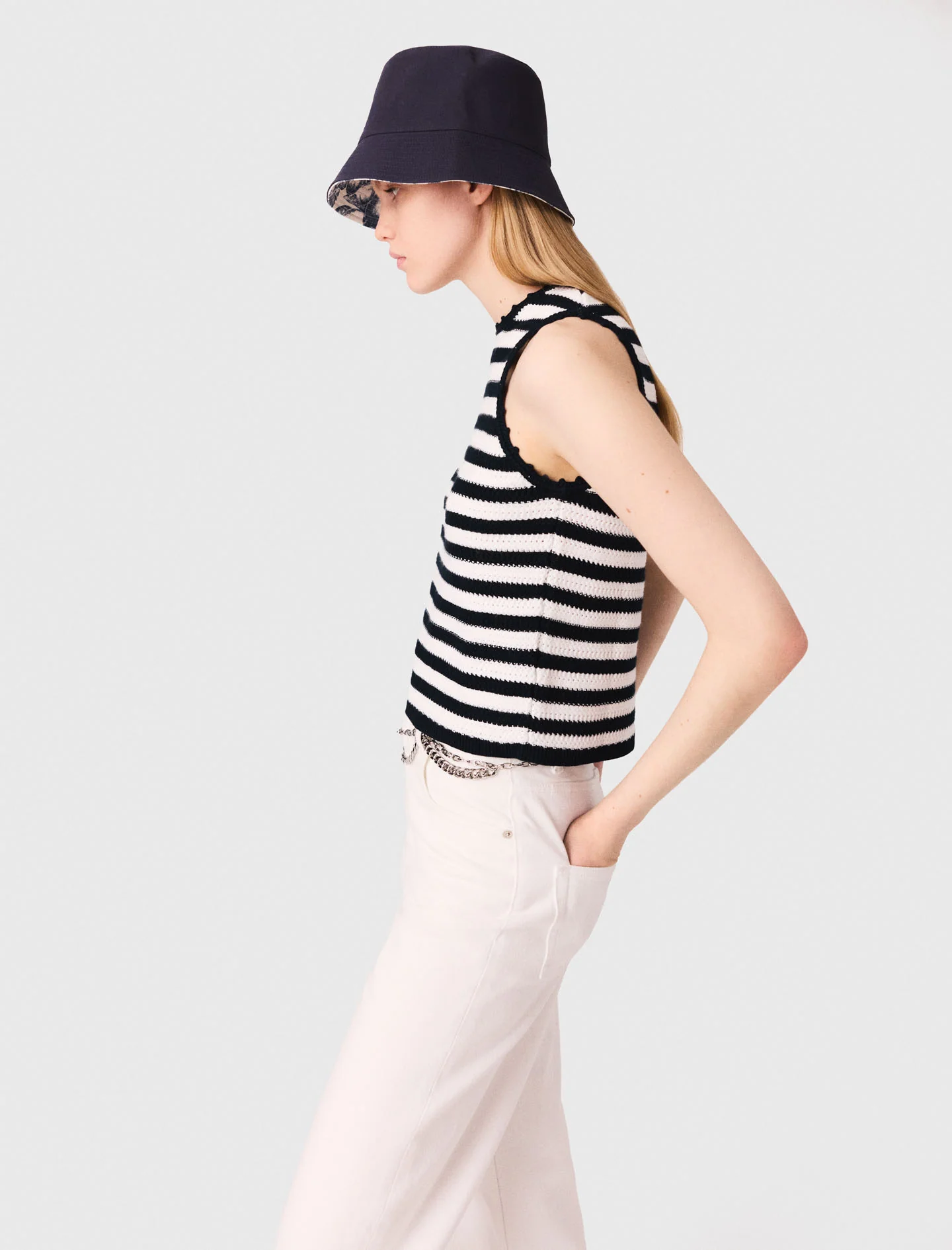 Reversible fruit print bucket hat Navy - Image 4