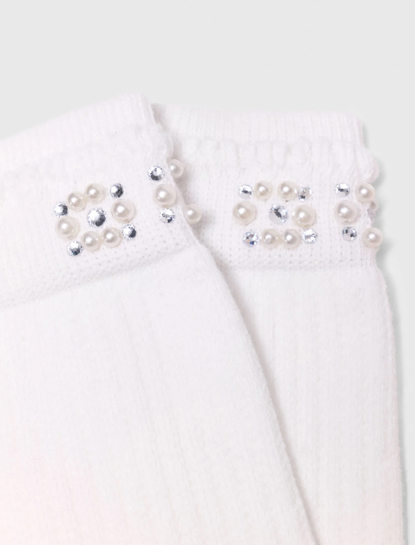 Pearl Pointelle Socks White - Image 3