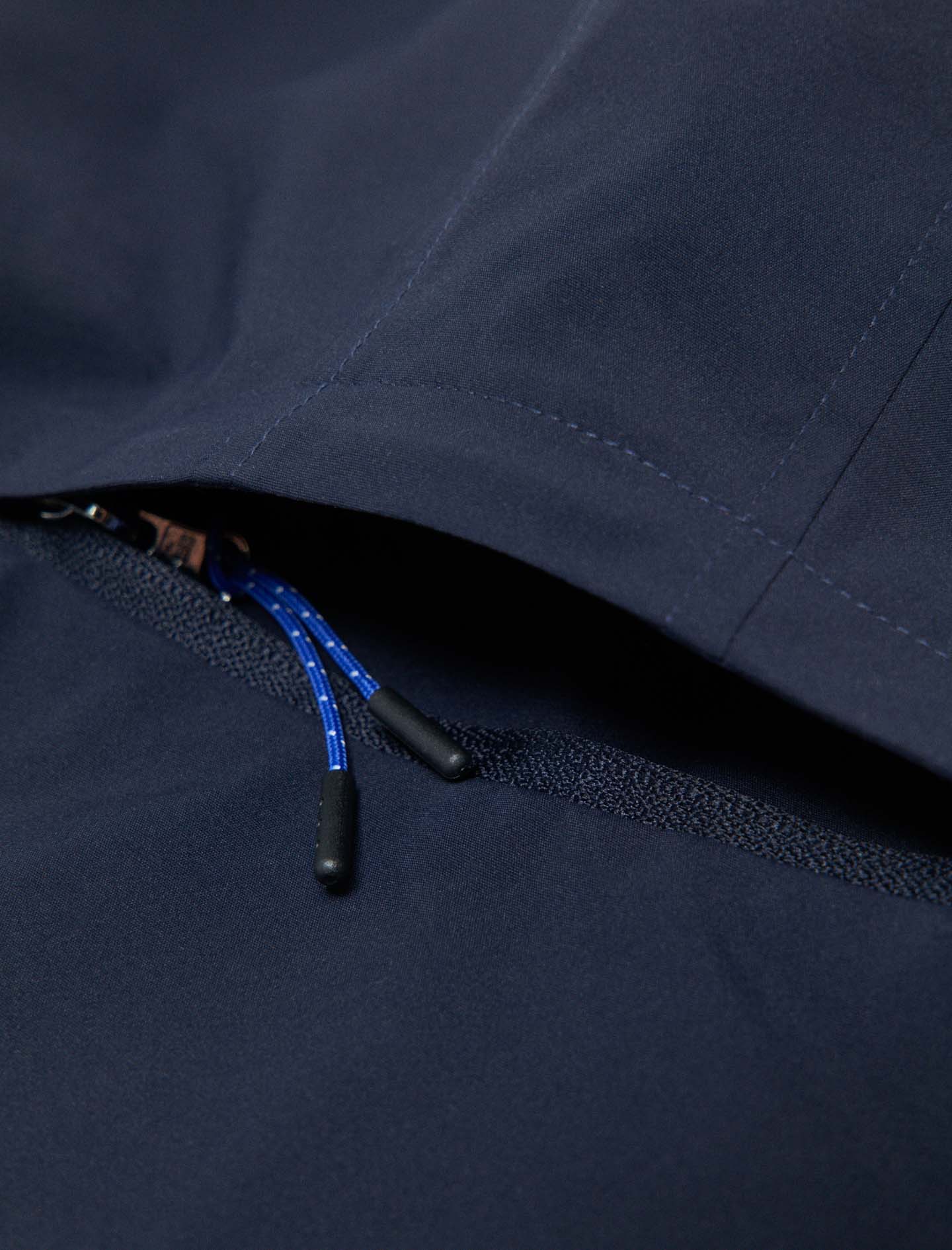 Waterproof Drawstring Hood Navy - Image 7