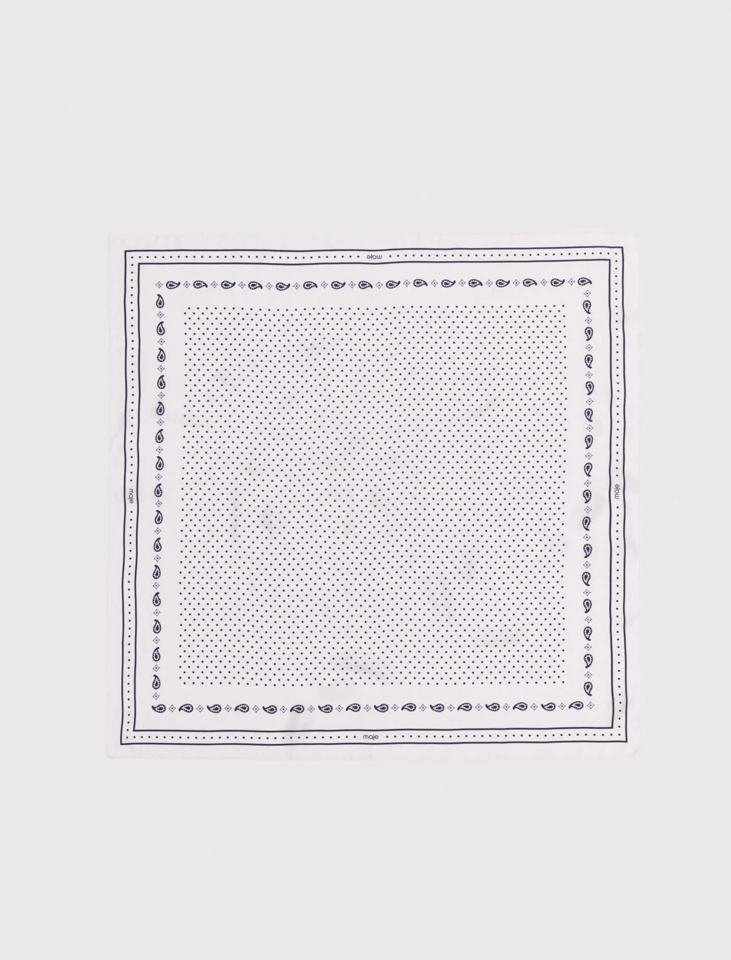 90X90 Printed Silk Scarf Ecru - Image 6