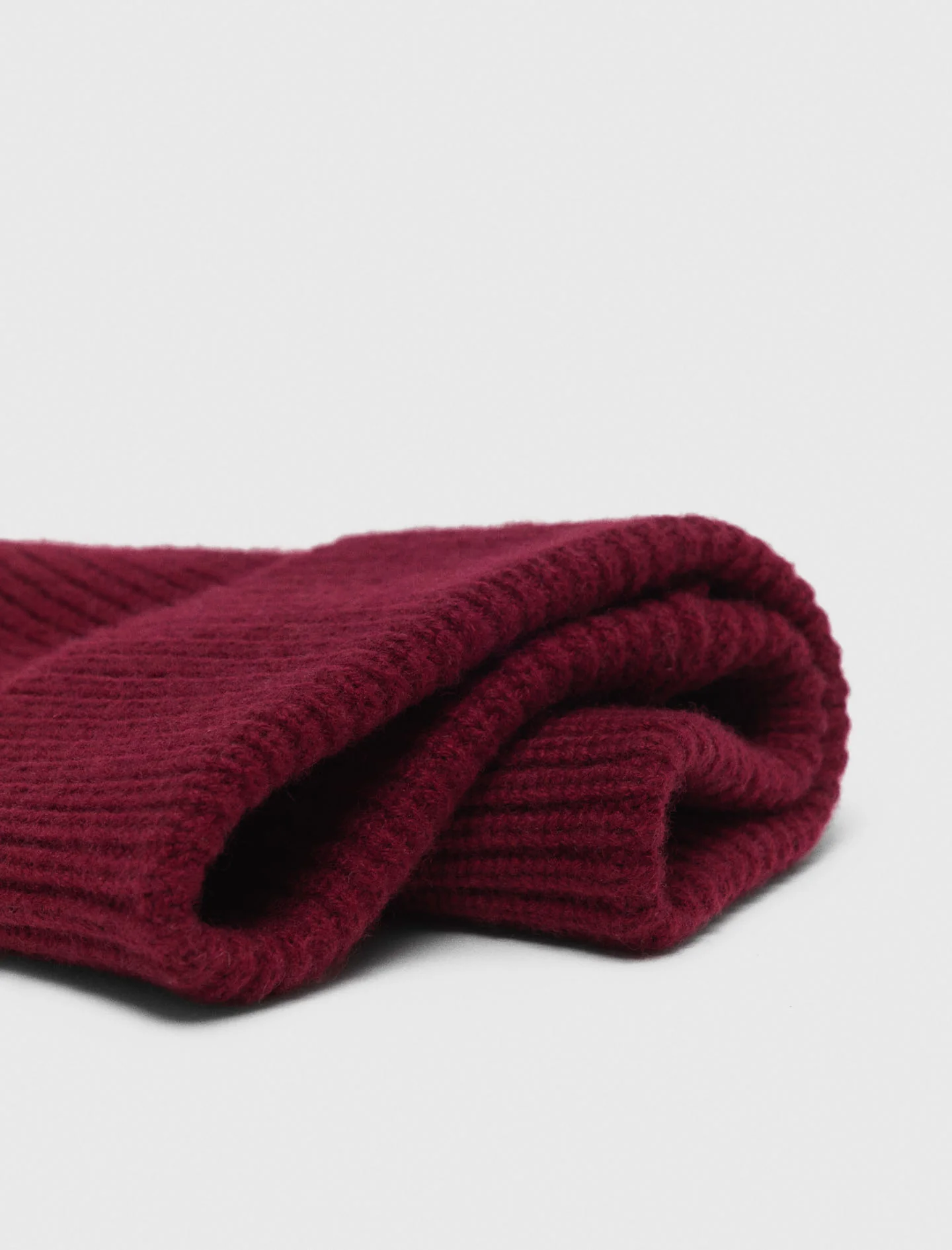 Wool and cashmere hat Burgundy - Image 2