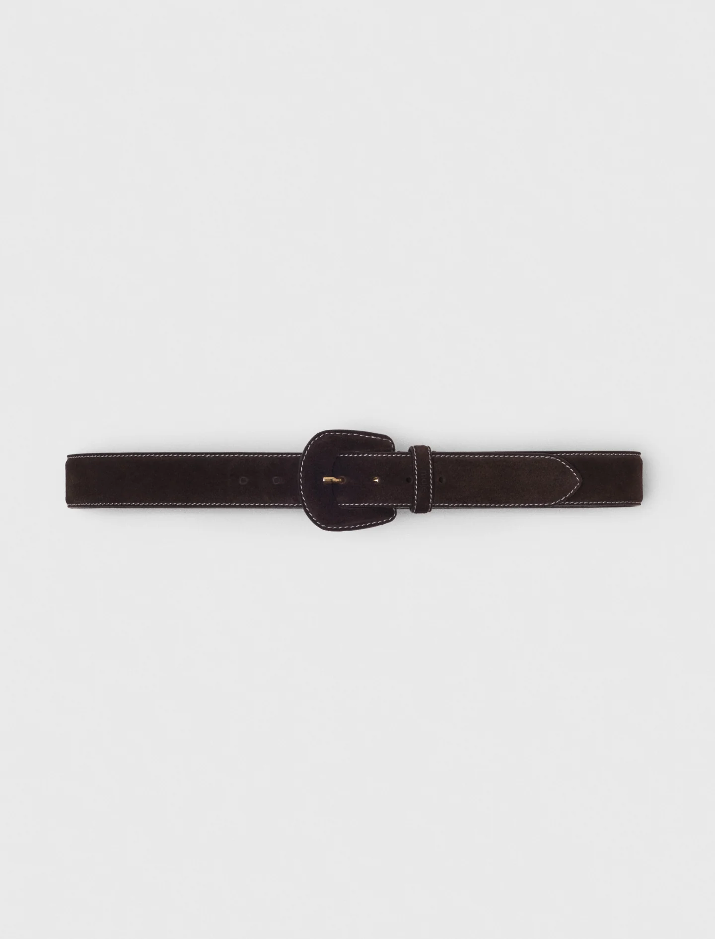 Suede belt Dark Brown