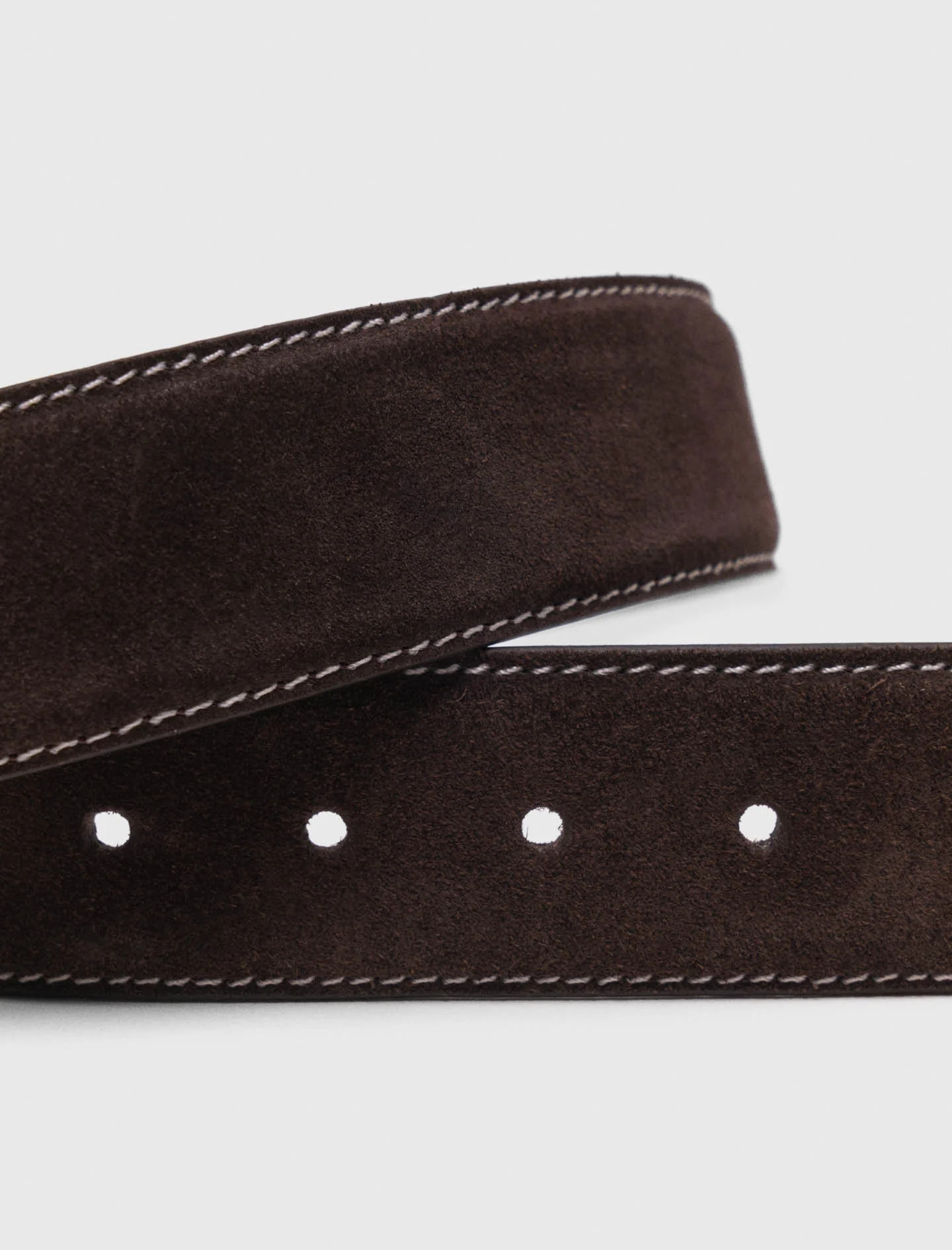 Suede belt Dark Brown - Image 2
