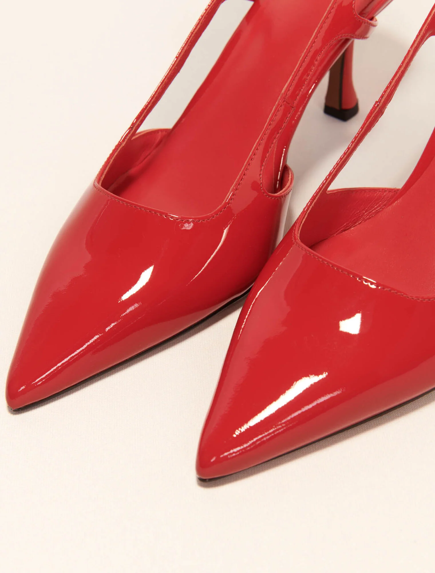 Patent leather slingback pumps Red - Image 3