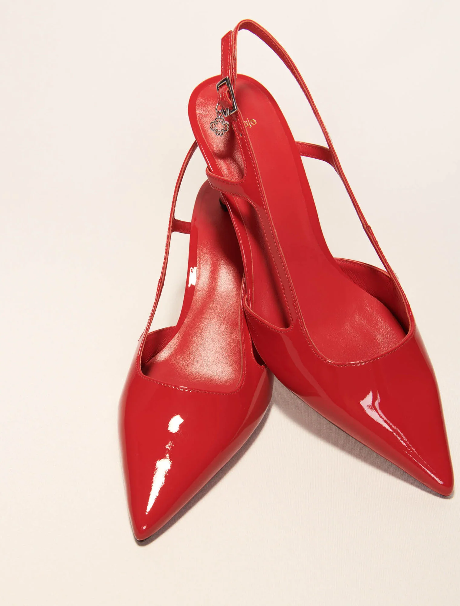 Patent leather slingback pumps Red - Image 4