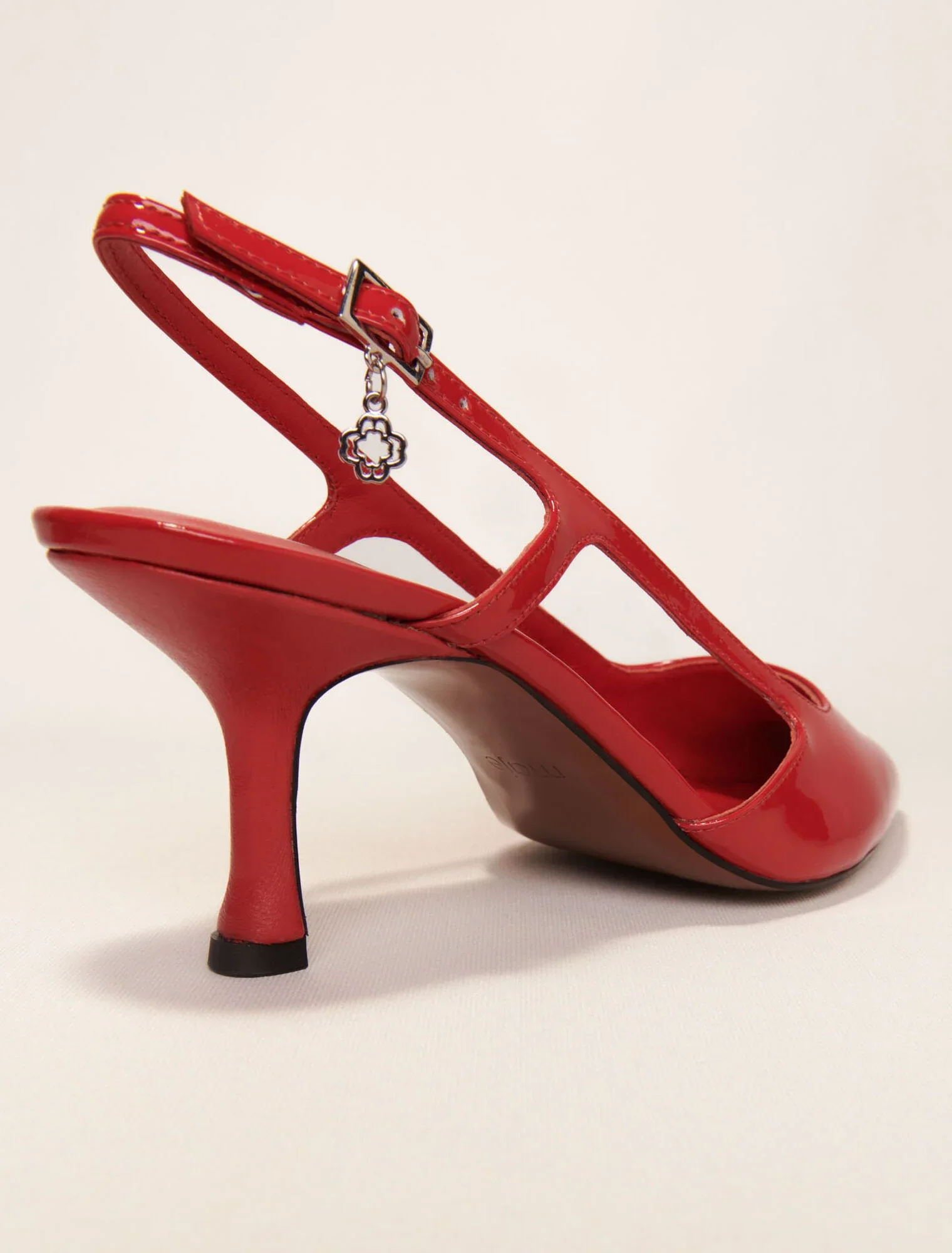 Patent leather slingback pumps Red - Image 5