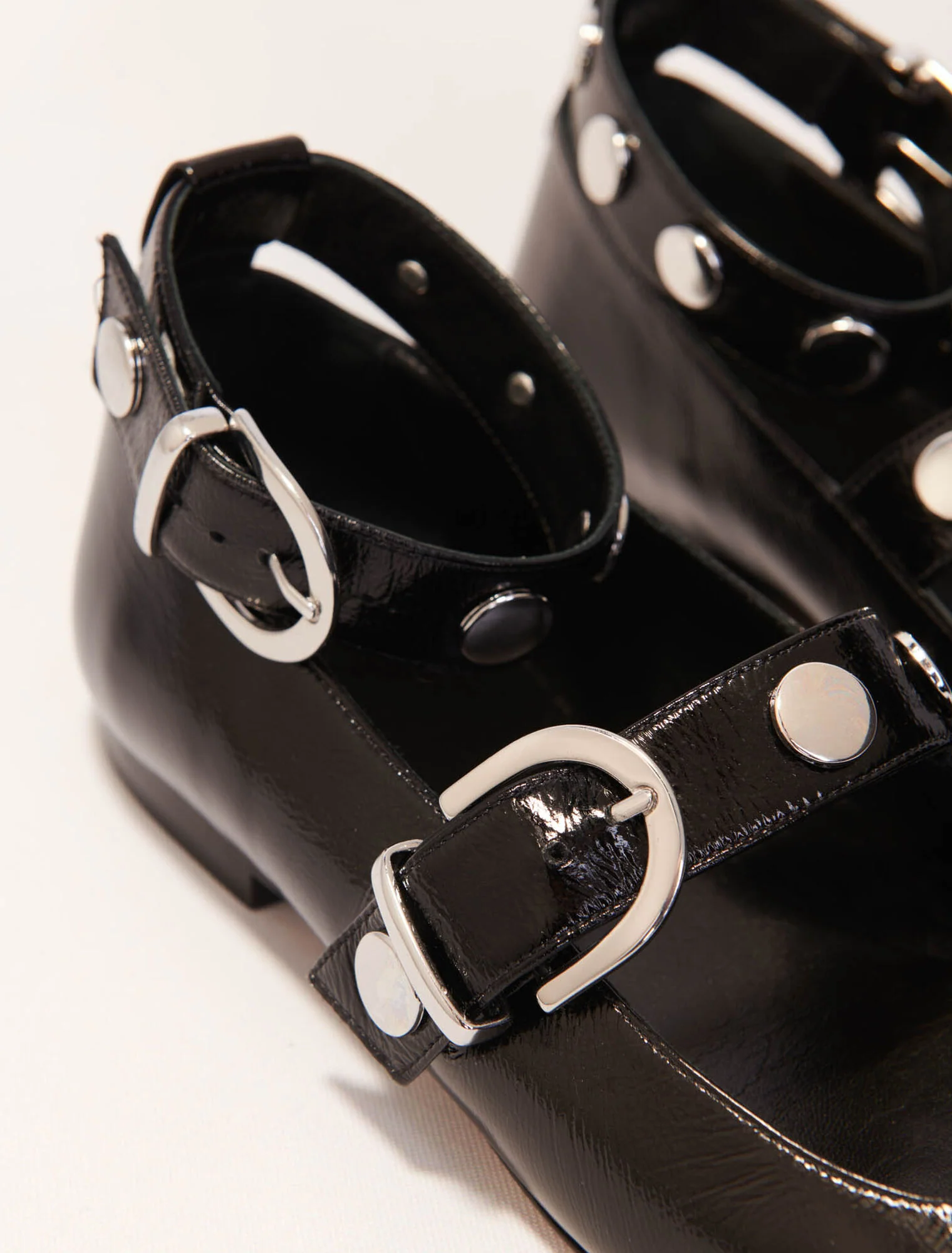 Studded leather mary jane pumps Black - Image 3