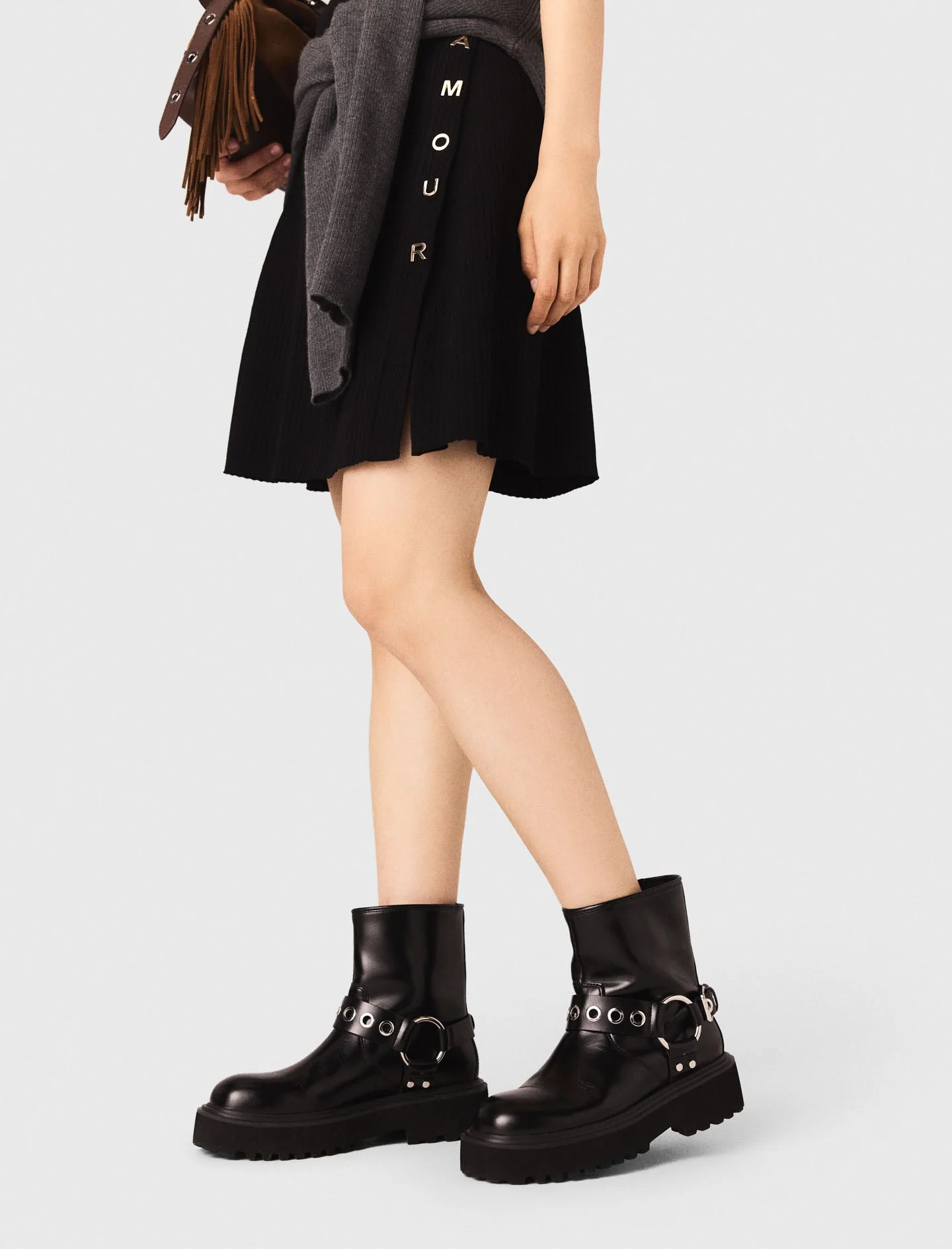 Leather Biker Boot Black - Image 3