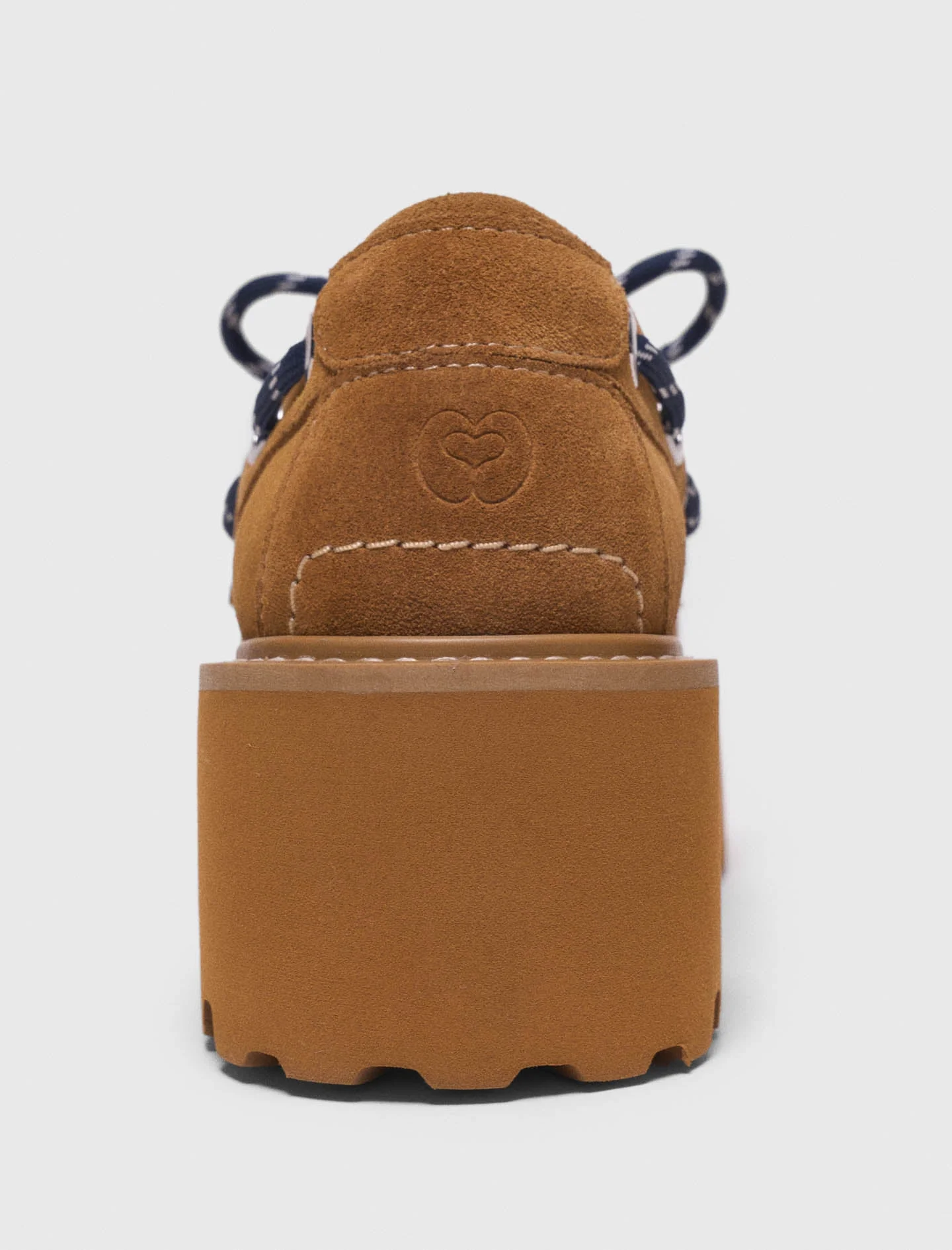Suede Platform Boat Shoes Caramel - Image 6
