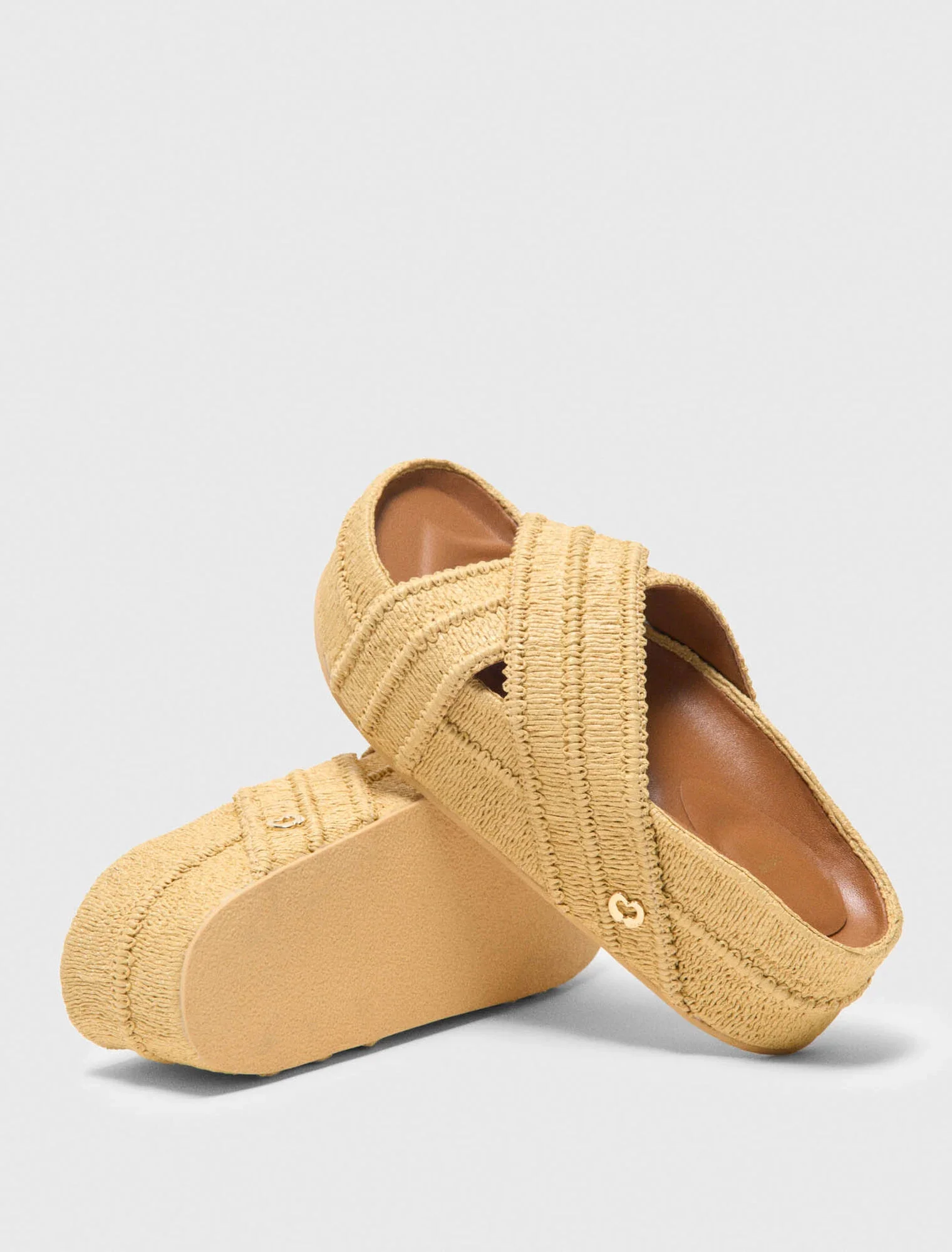 Platform Sandals Beige - Image 4