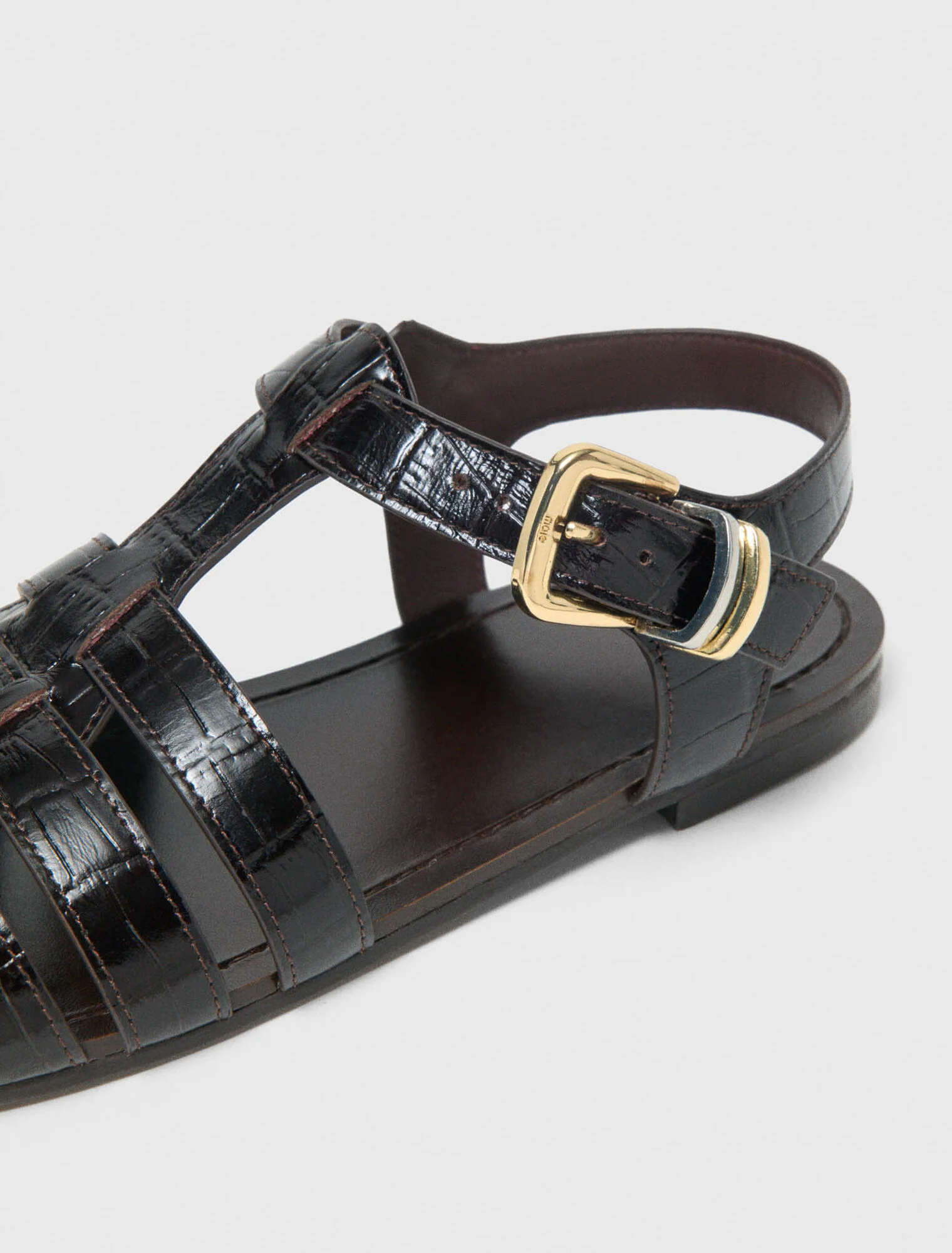 Multi-Strap Leather Sandals Brown - Image 4