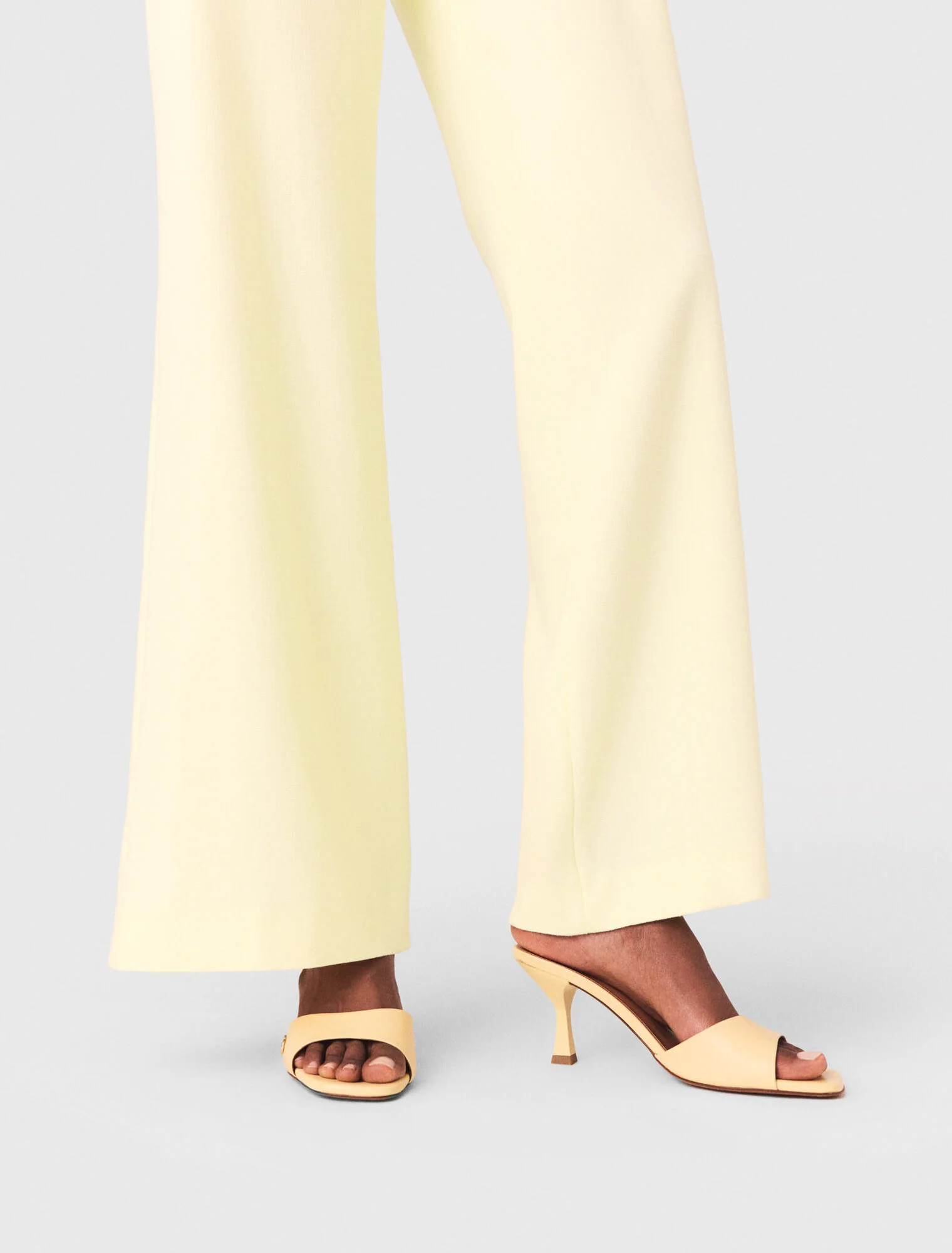 Leather Mules Pale Yellow - Image 2