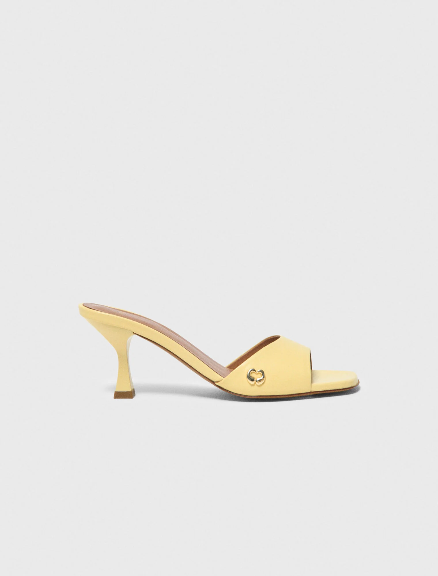Leather Mules Pale Yellow - Image 5