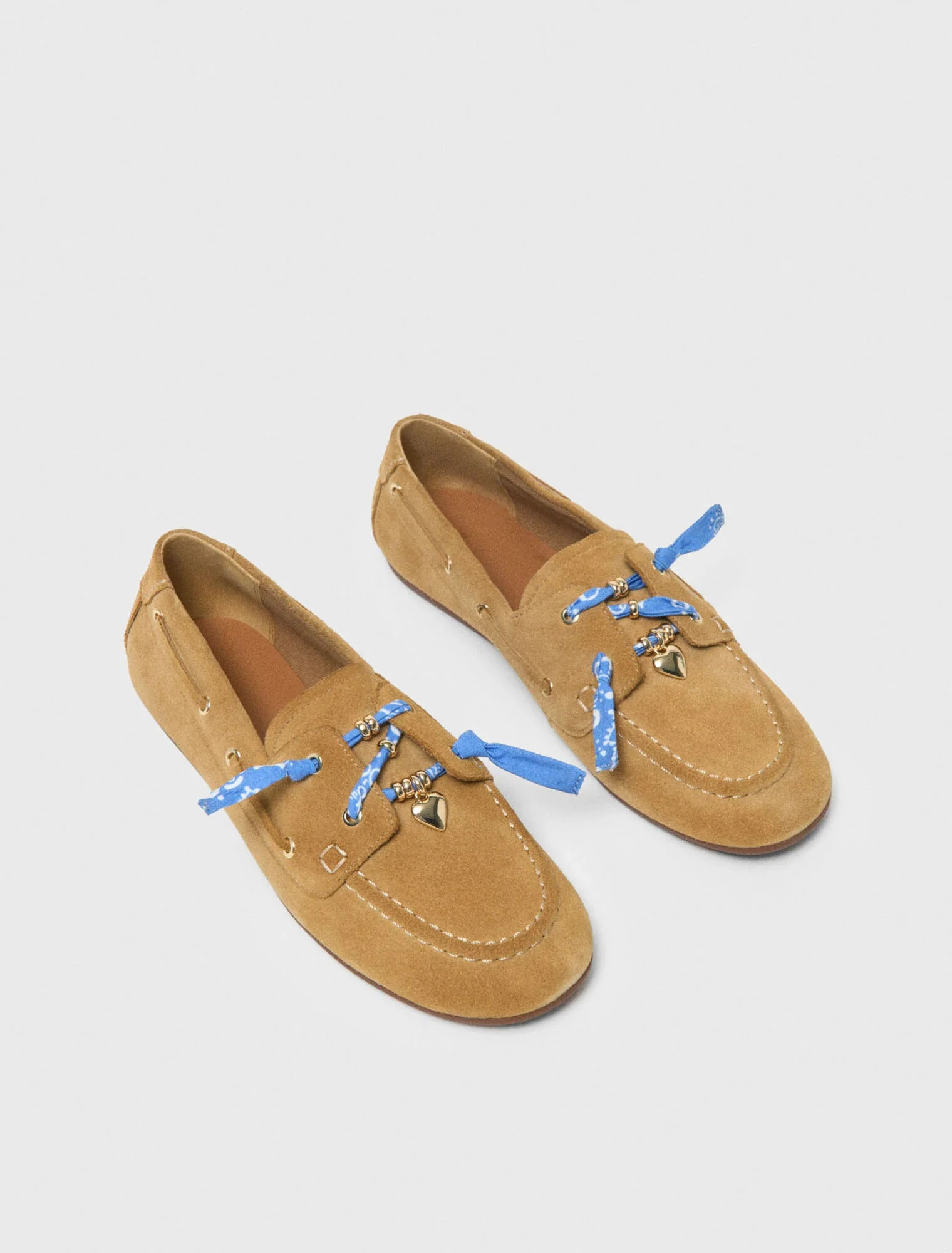 Suede Boat Shoes Camel - Image 3