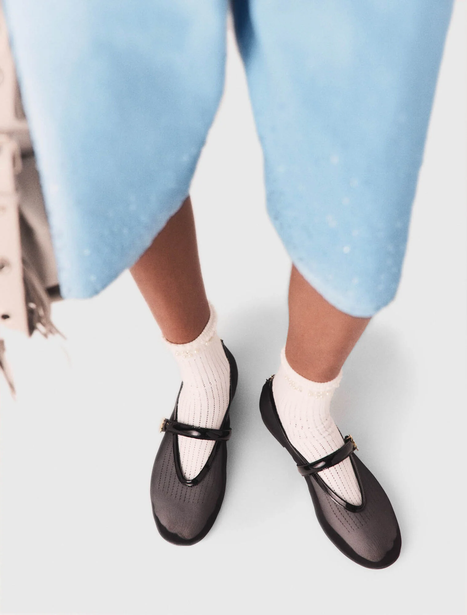 Mesh Ballet Flats Black - Image 2