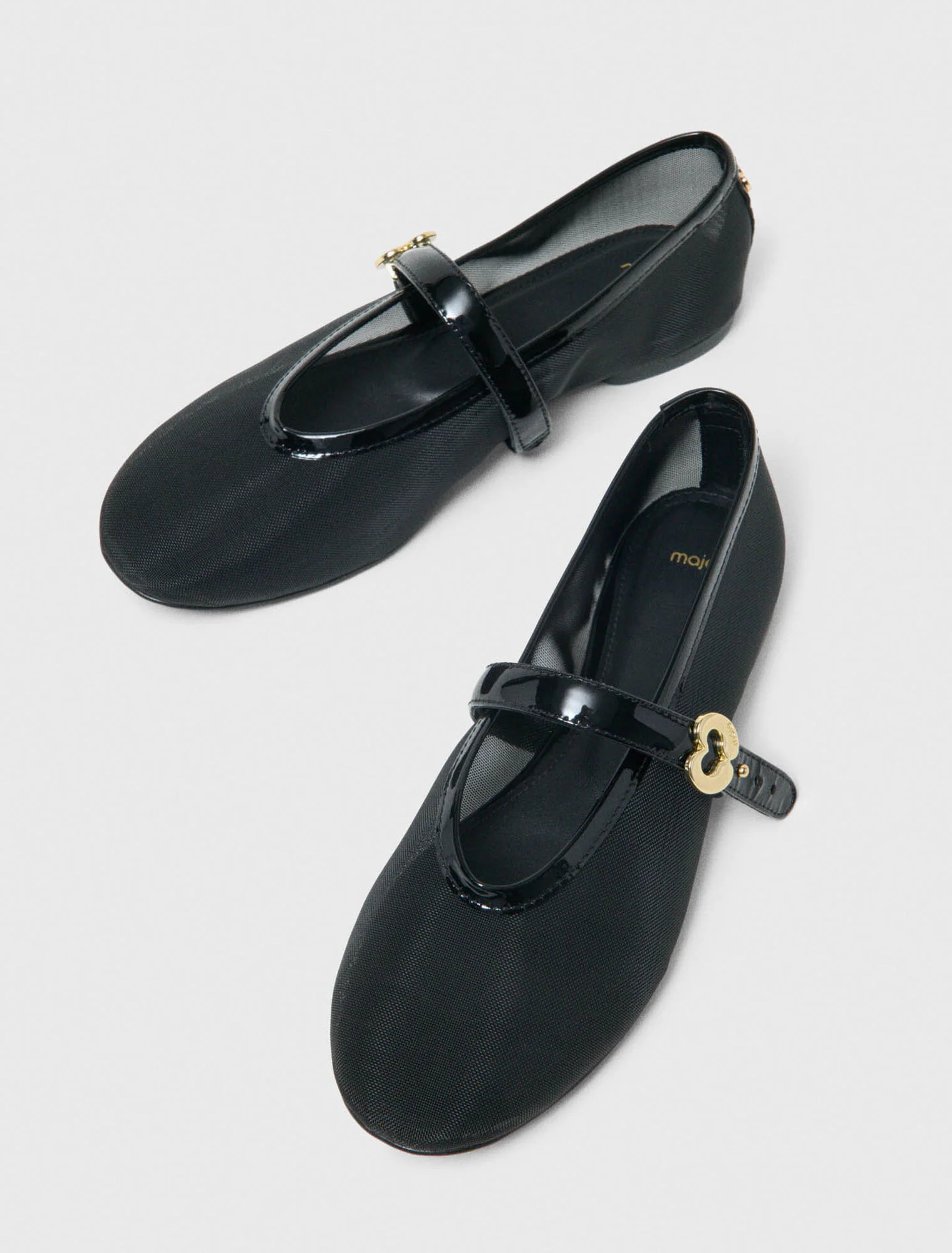 Mesh Ballet Flats Black - Image 4