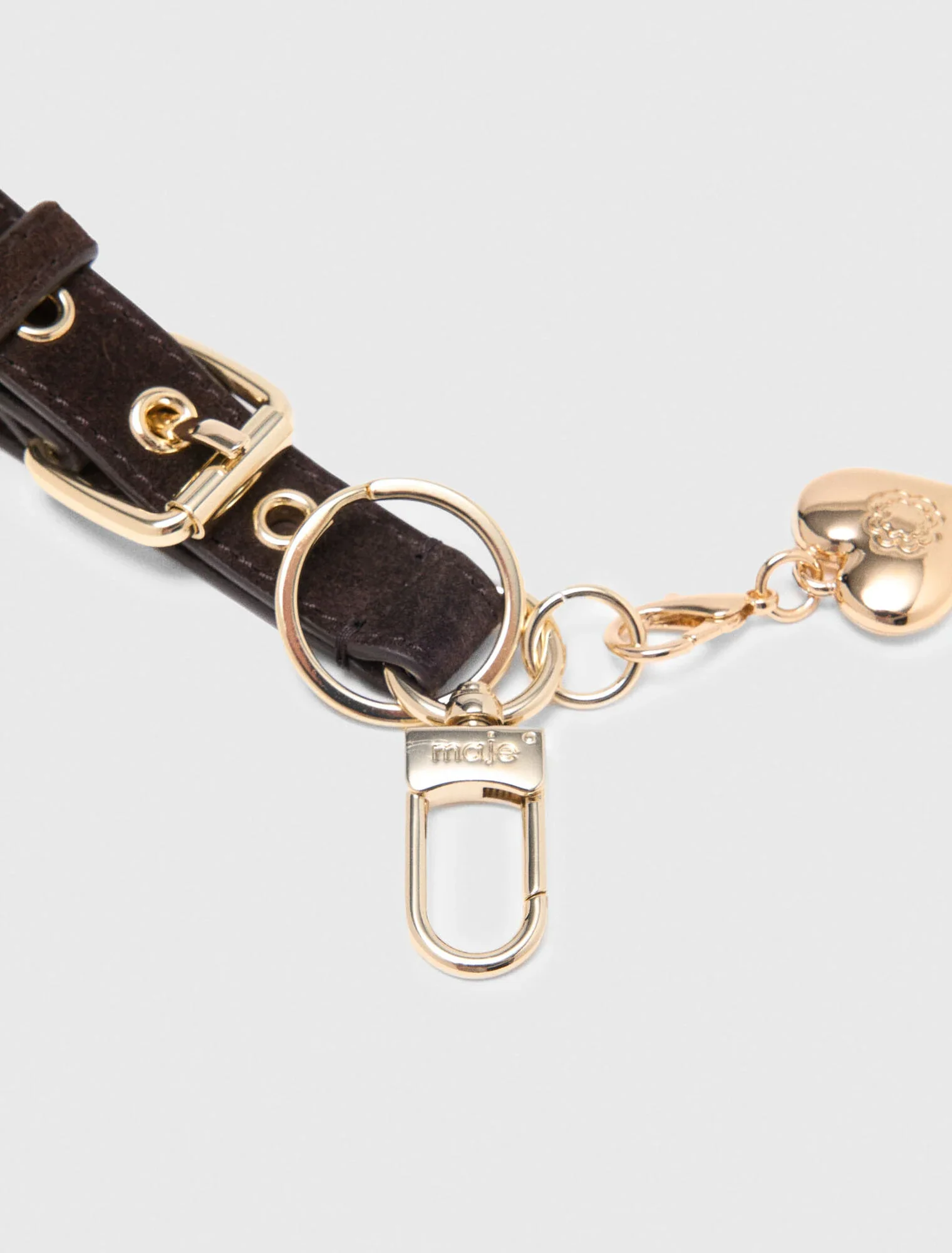 Leather key ring Dark Brown - Image 3