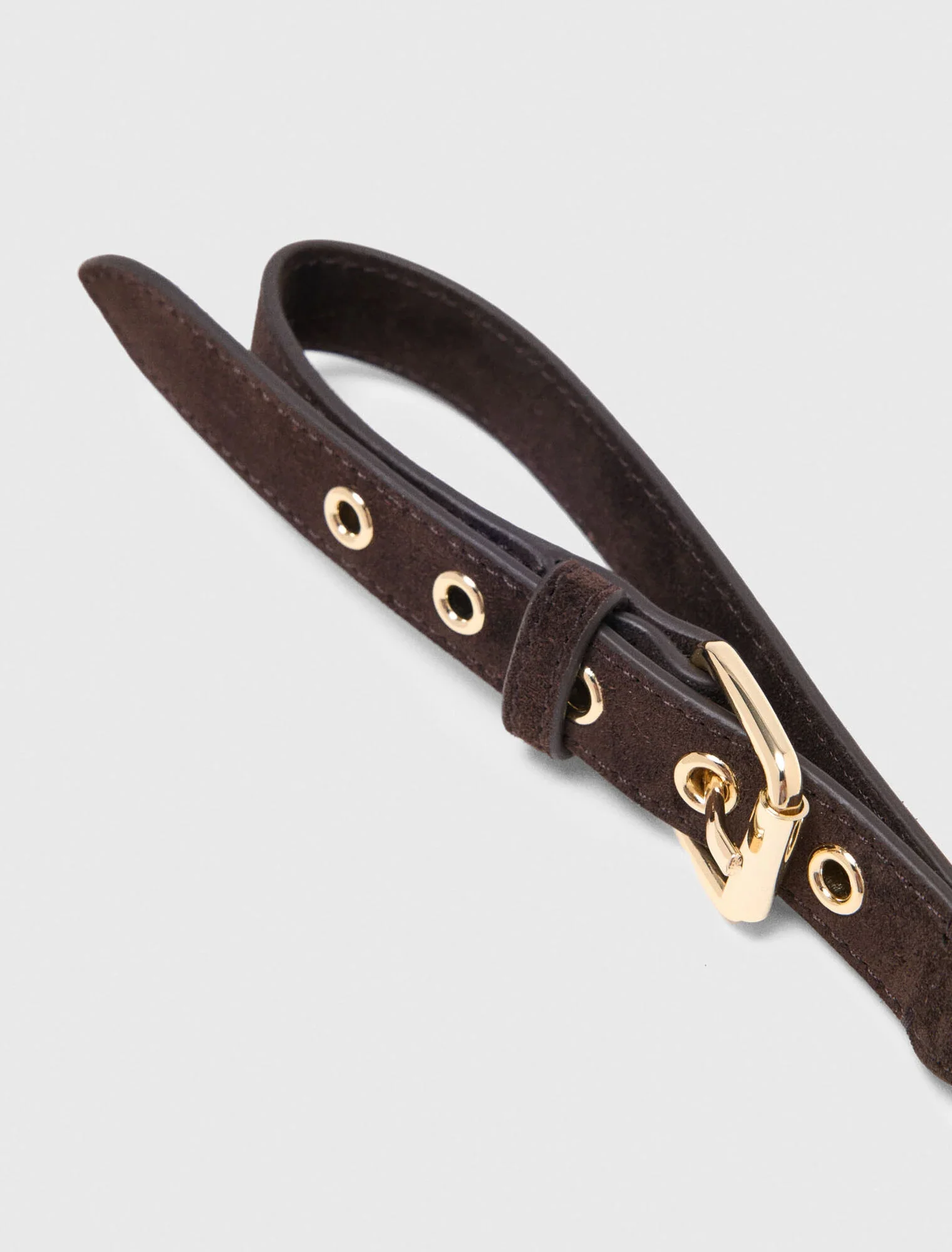 Leather key ring Dark Brown - Image 4