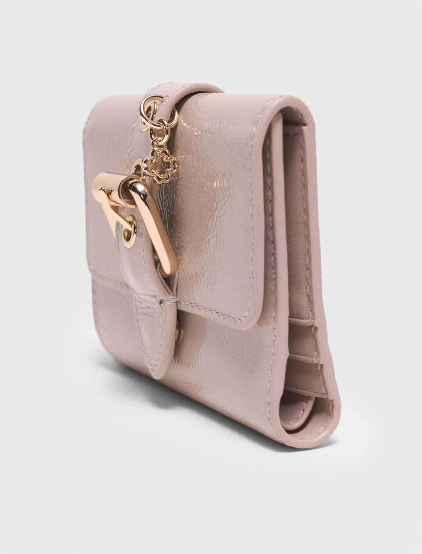 Miss M Naplak Leather Wallet Mastic Beige - Image 6