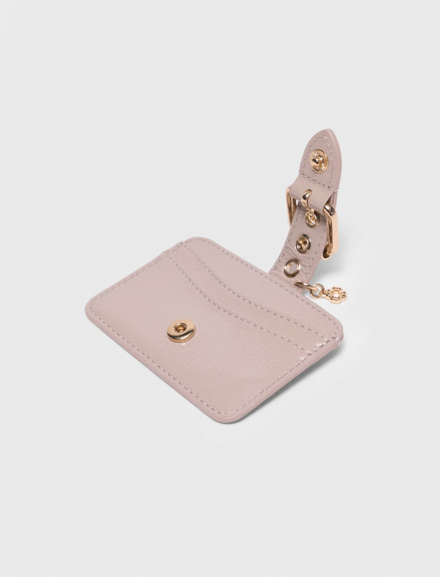 Miss M Naplak Leather Card Case Mastic Beige - Image 5
