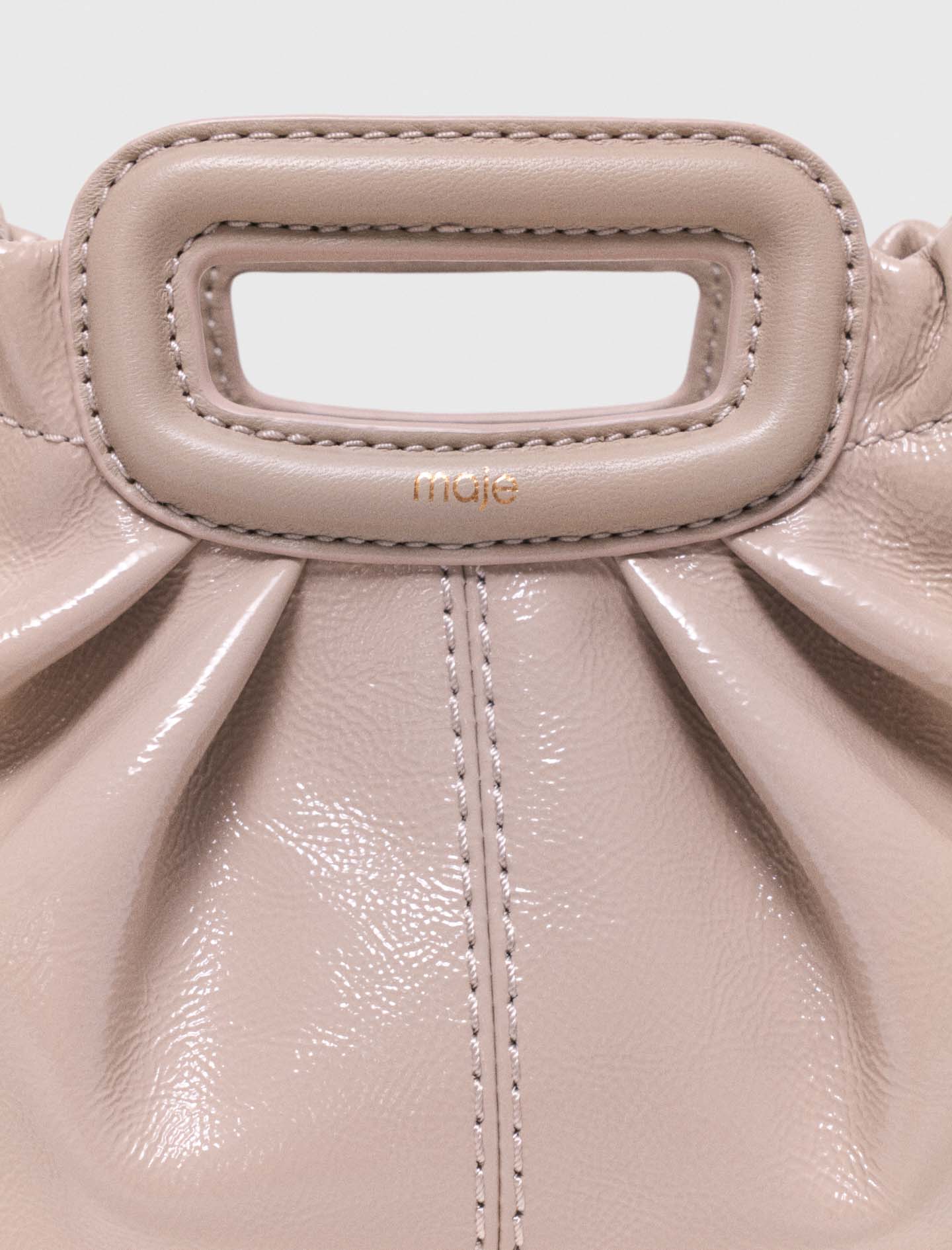 Mini Naplak Leather Clutch Mastic Beige - Image 6