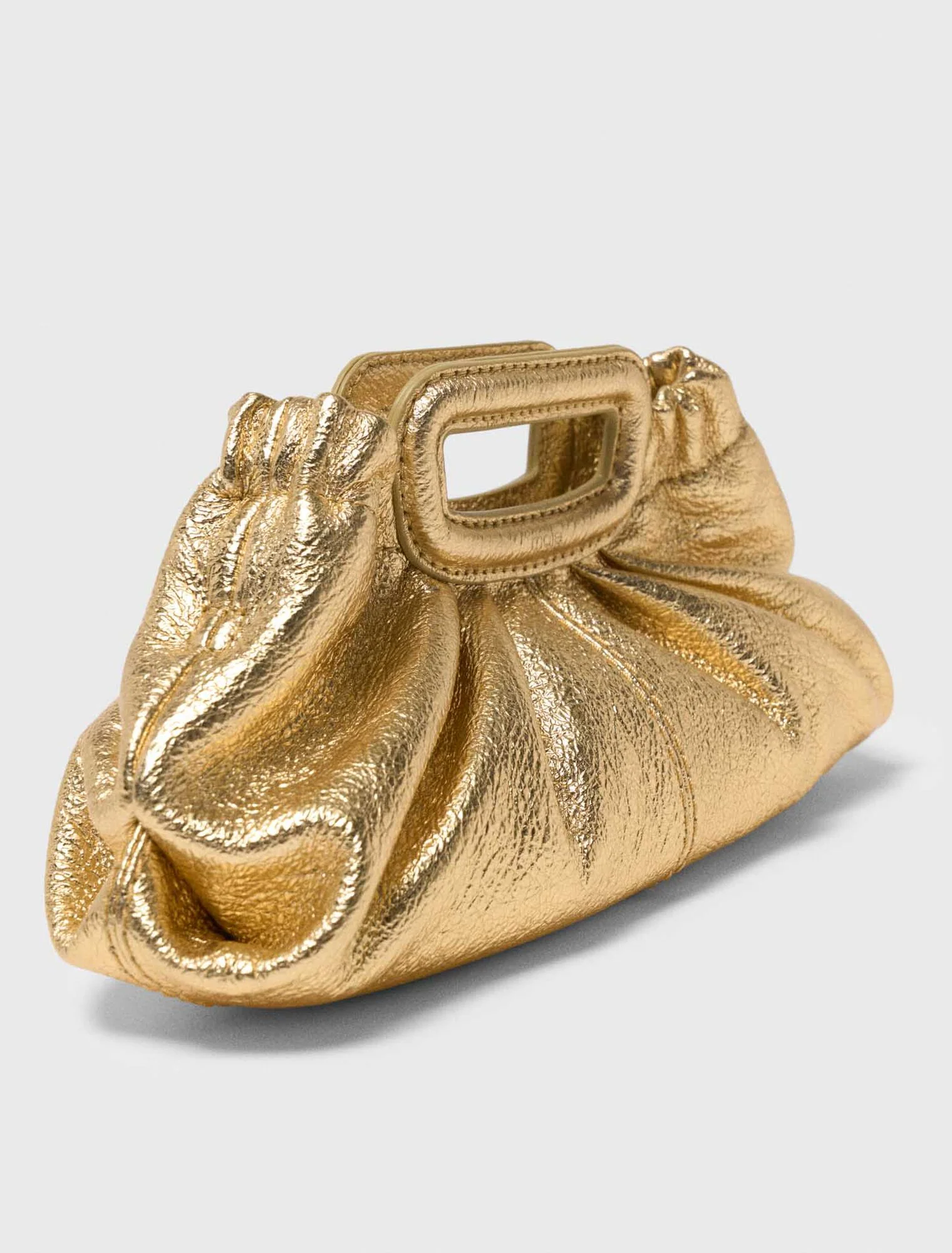 Metallic Leather Milpli Mini Clutch Gold - Image 3
