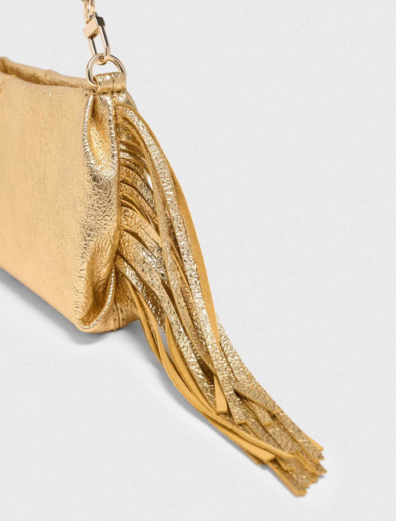 Metallic Miss M Clutch Bag Gold - Image 4