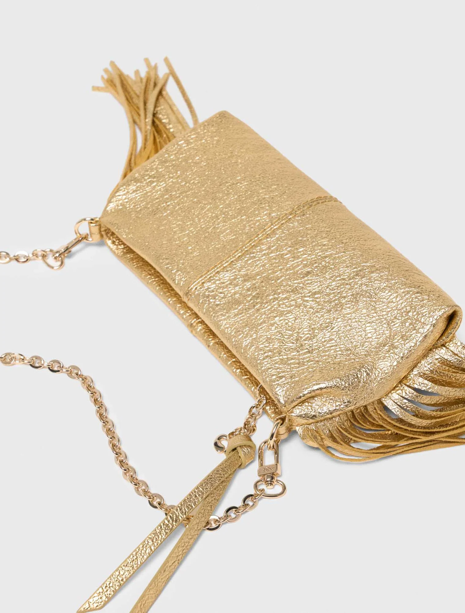 Metallic Miss M Clutch Bag Gold - Image 5
