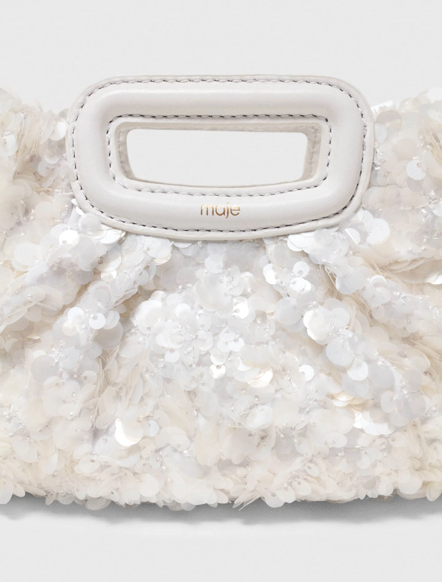 Sequins Milpli Mini Clutch White - Image 3